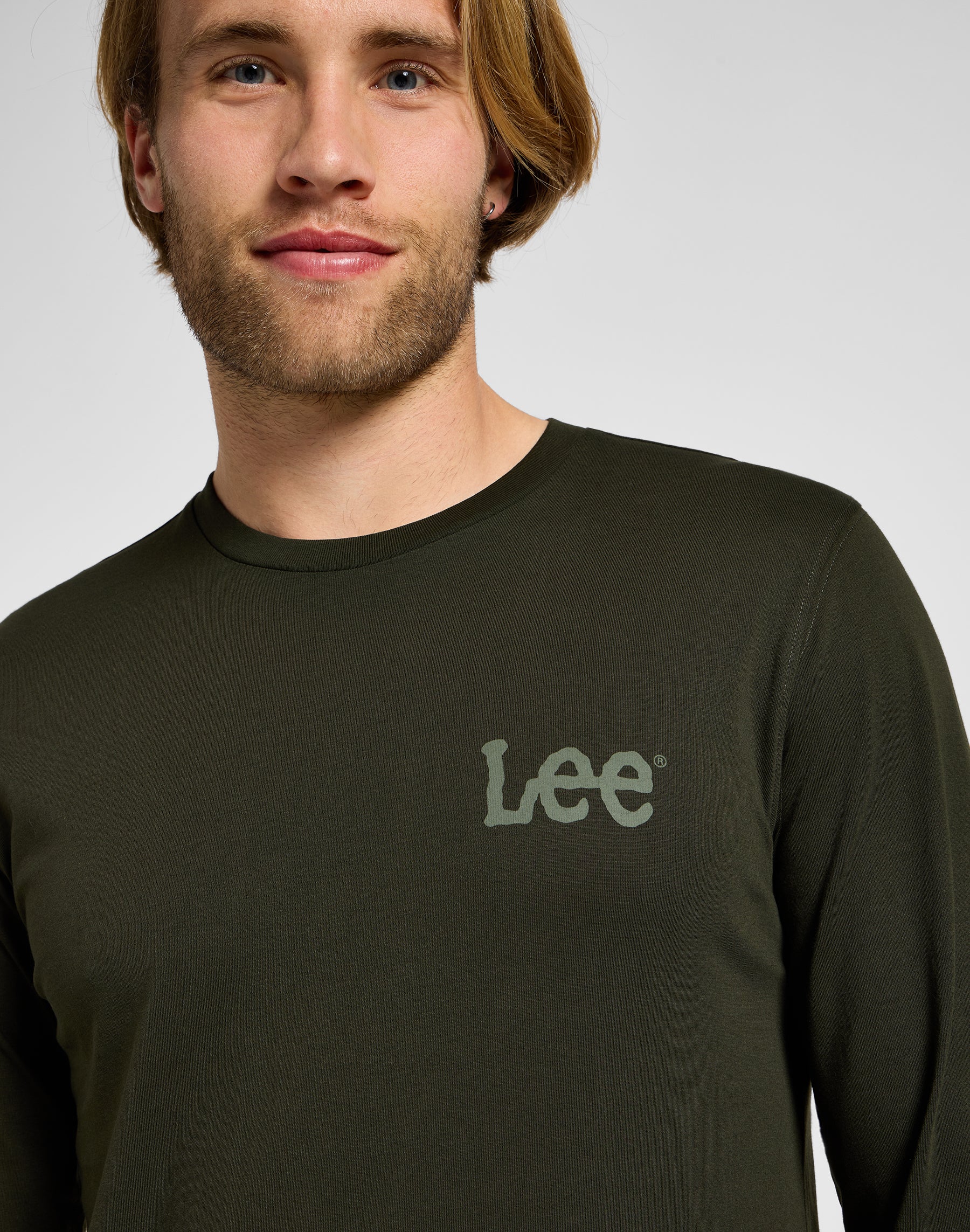 Manches longues Med Woblly Lee in Olive Night Sweatshirts Lee   