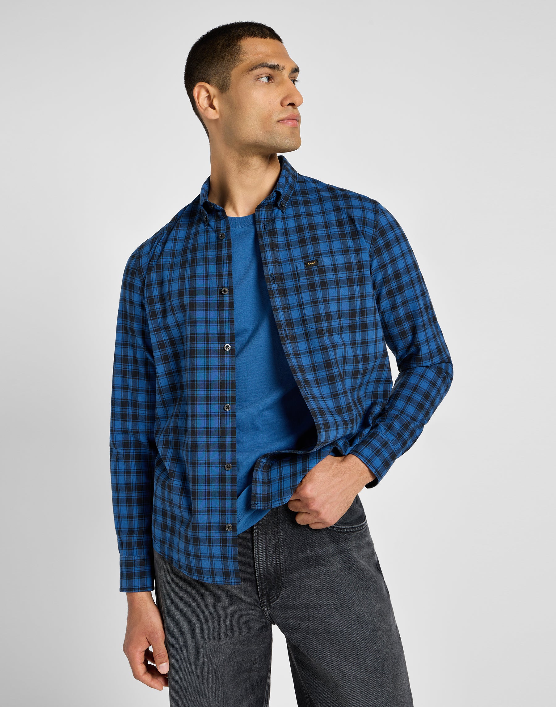 Lee Button Down in Blue Chemises Lee   