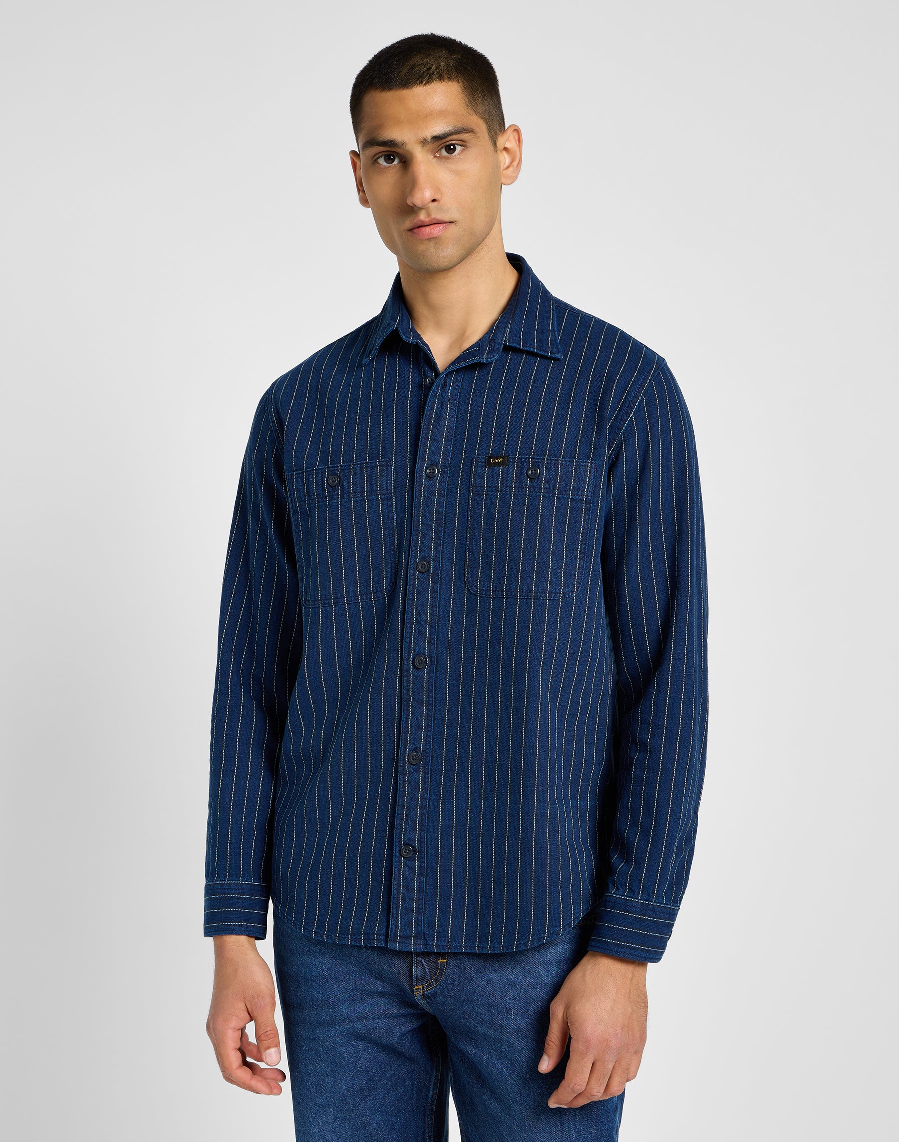 Chemises Worker Shirt 2.0 en Indigo Lee   