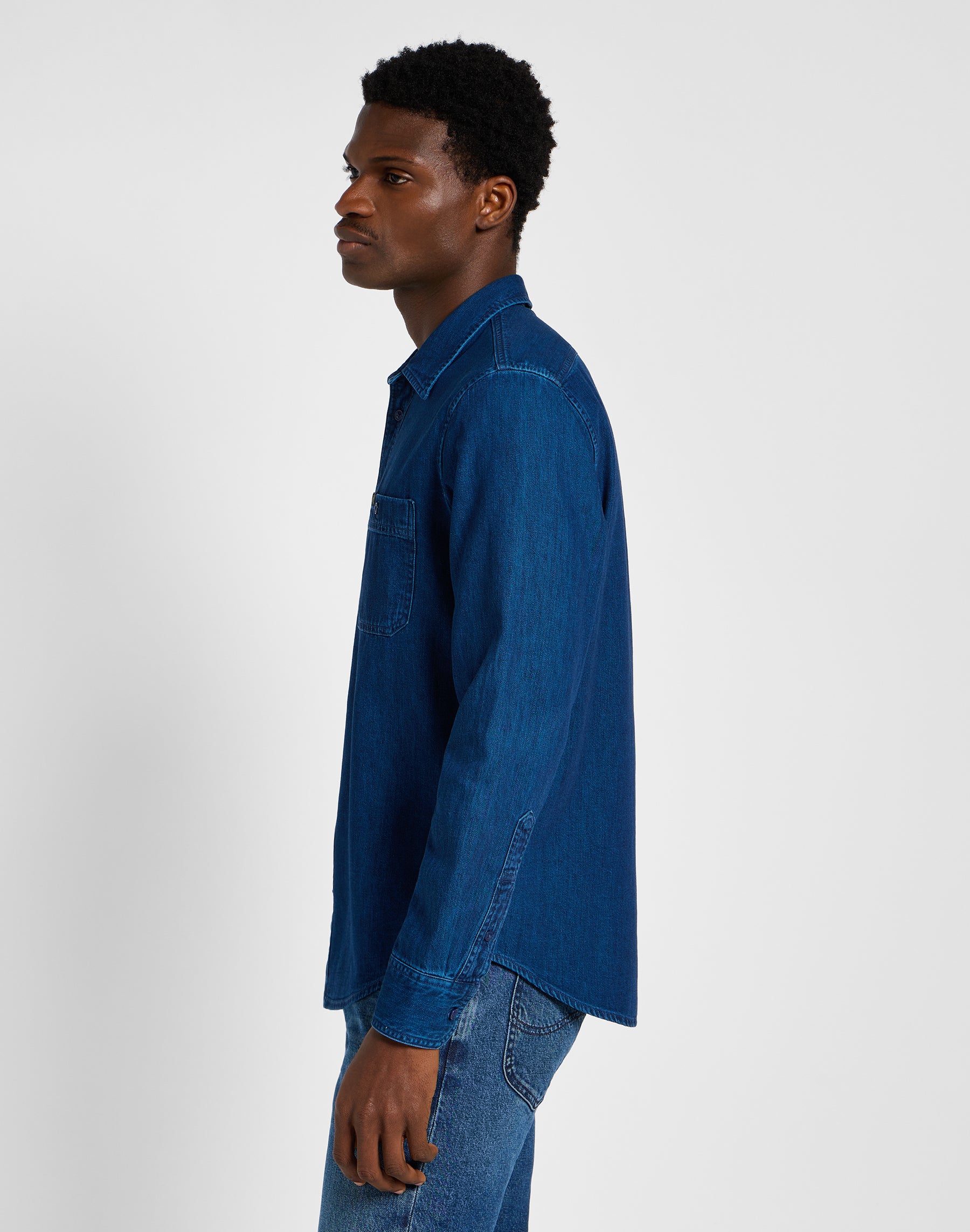 Leesure Shirt in Inky Blue Wash Chemises Lee   