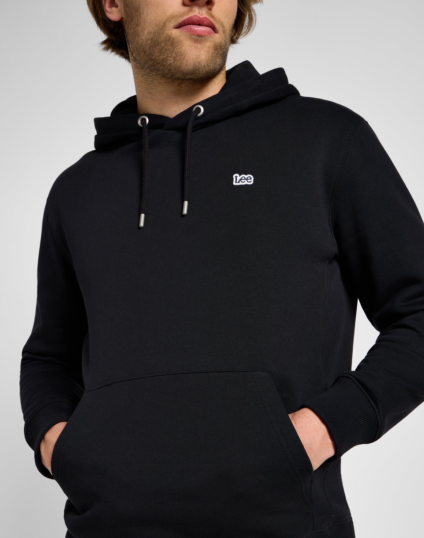 Sweat à capuche Plain in Unionall Black Sweat à capuche Lee   