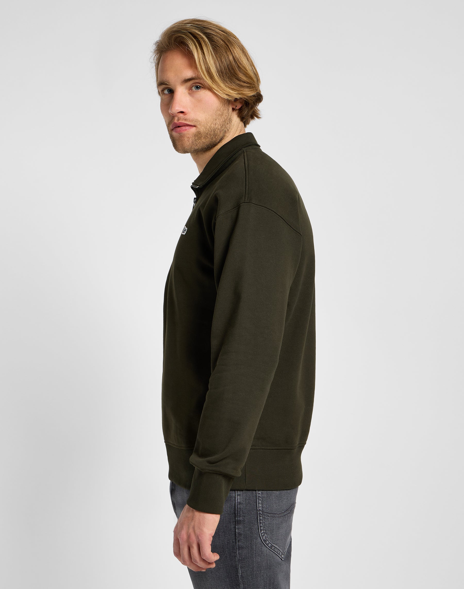 Sweat-shirt à col ras du cou in Olive Night Sweatshirts Lee   