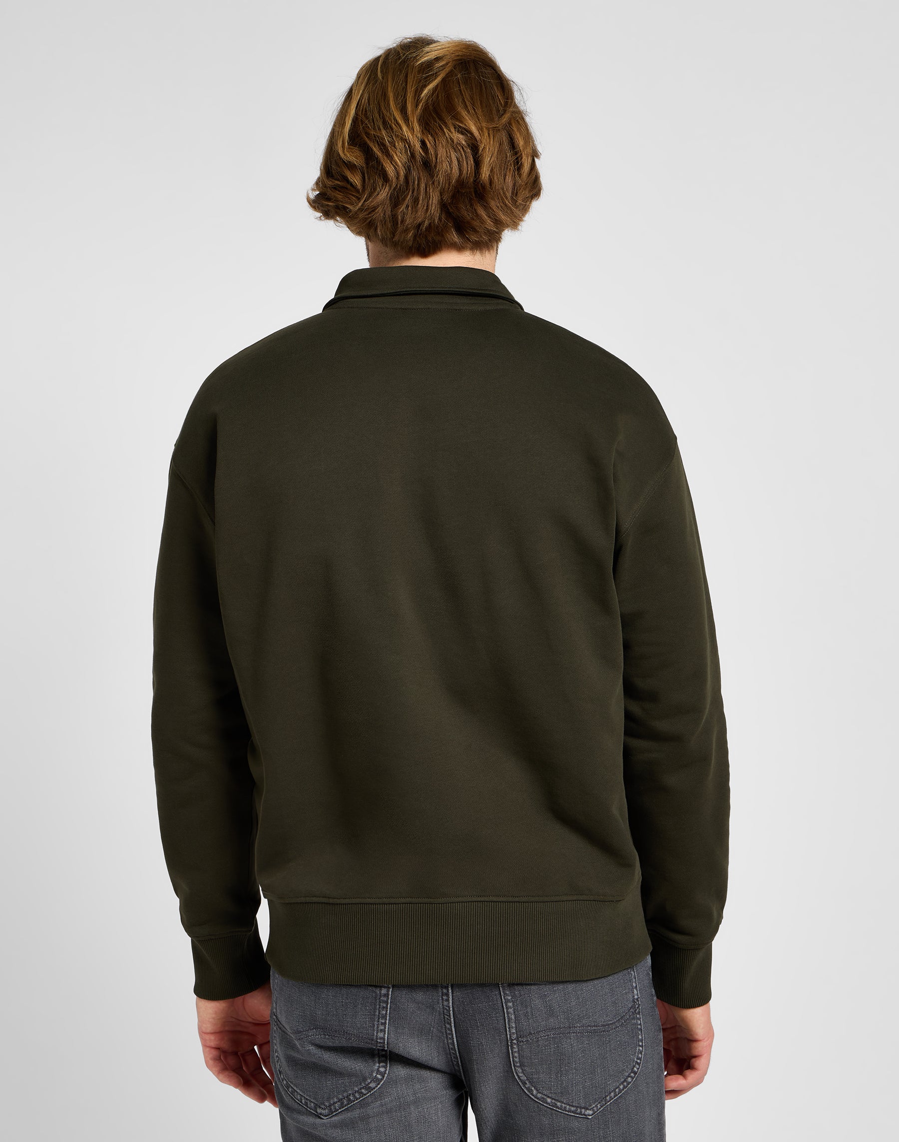 Sweat-shirt à col ras du cou in Olive Night Sweatshirts Lee   