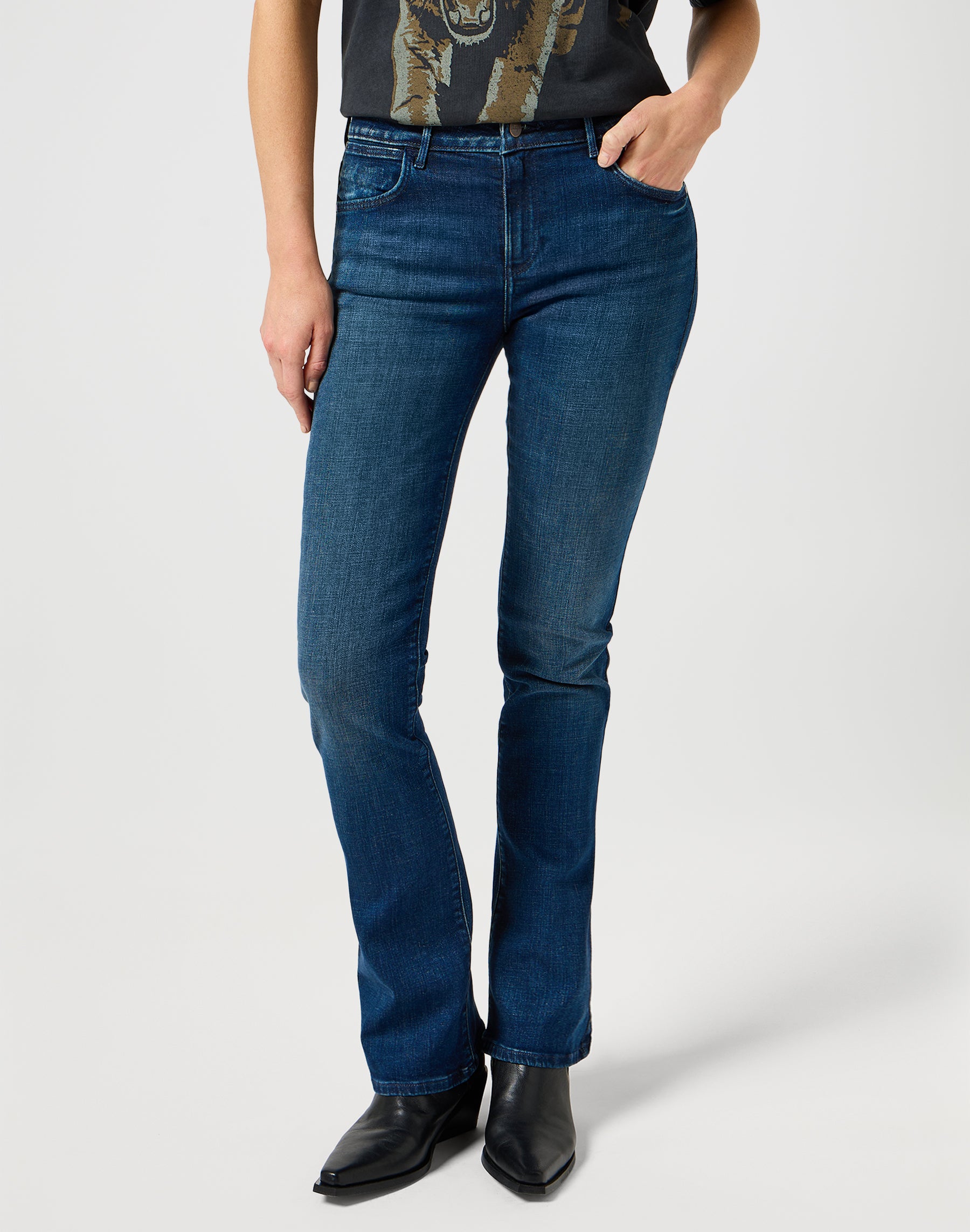 Bootcut en Slate Tint Jeans Wrangler   