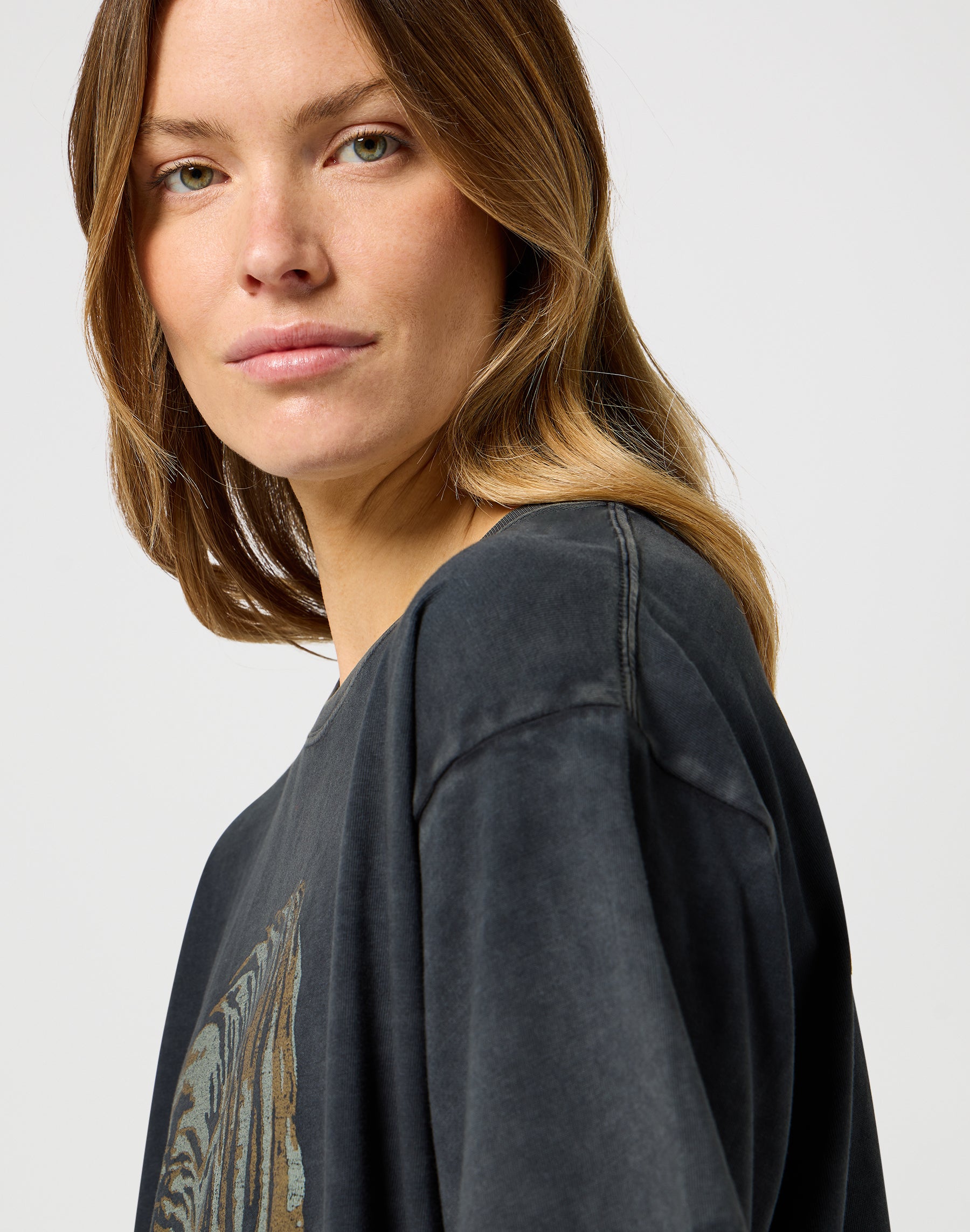 Tee oversized in Faded Black T-shirts Wrangler   