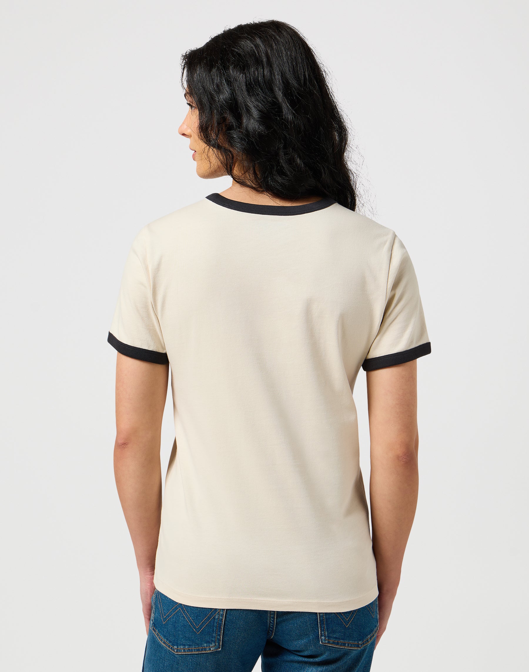 Tee Ringer en blanc vintage T-shirts Wrangler   