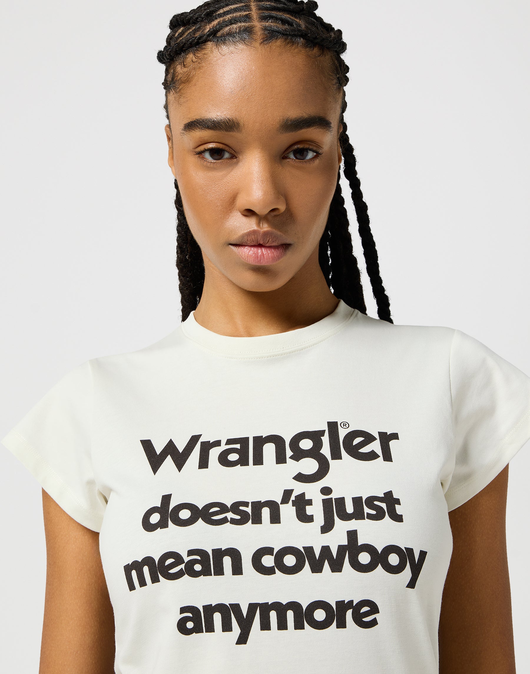 Tee Shrunken Band in Vintage White T-shirts Wrangler   