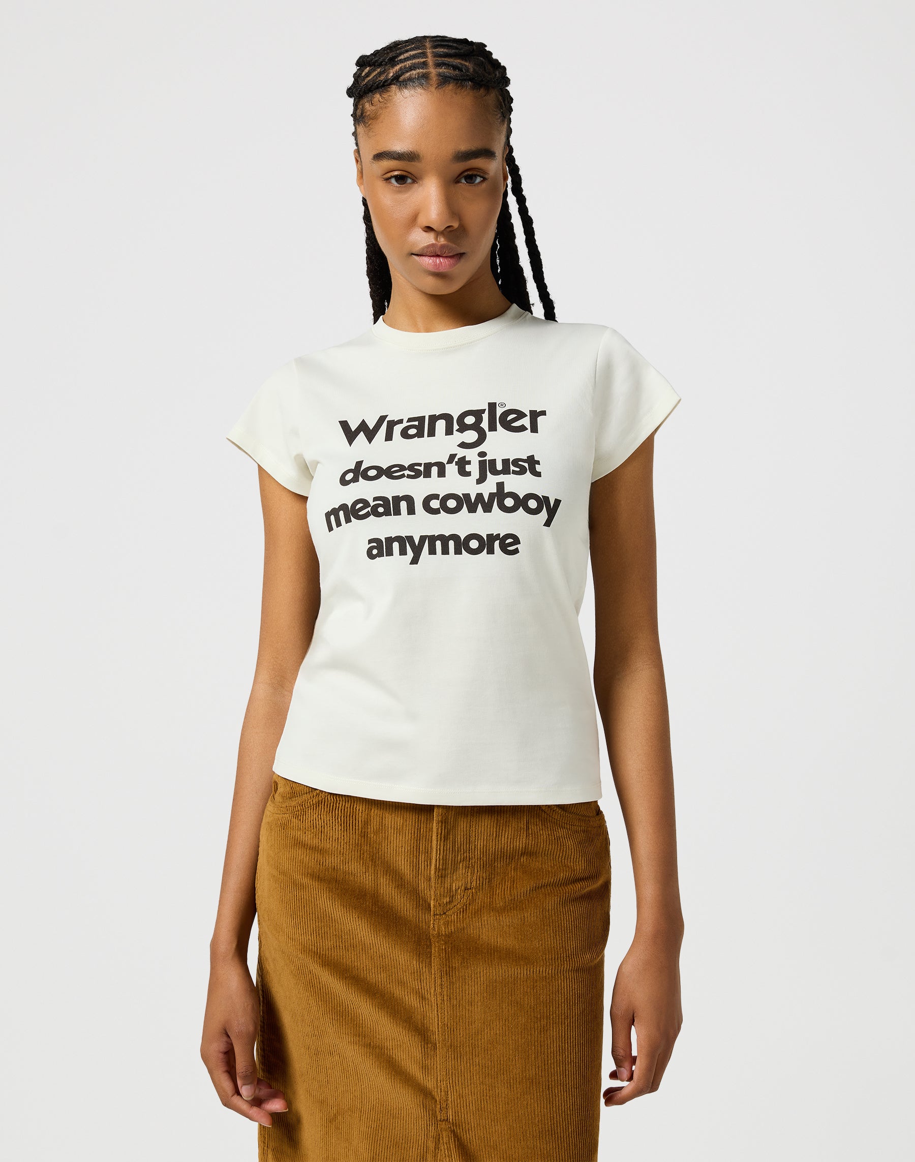 Tee Shrunken Band in Vintage White T-shirts Wrangler   