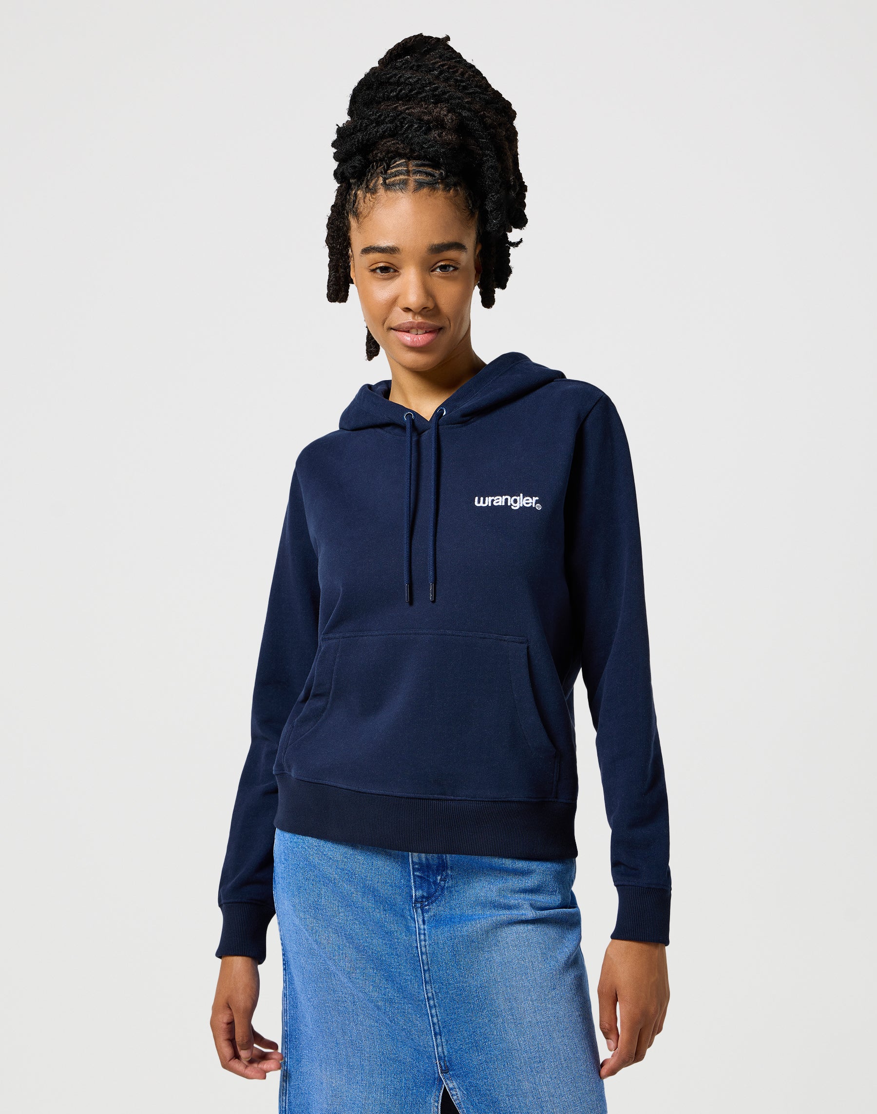 Sweat à capuche Regular en bleu marine Wrangler   