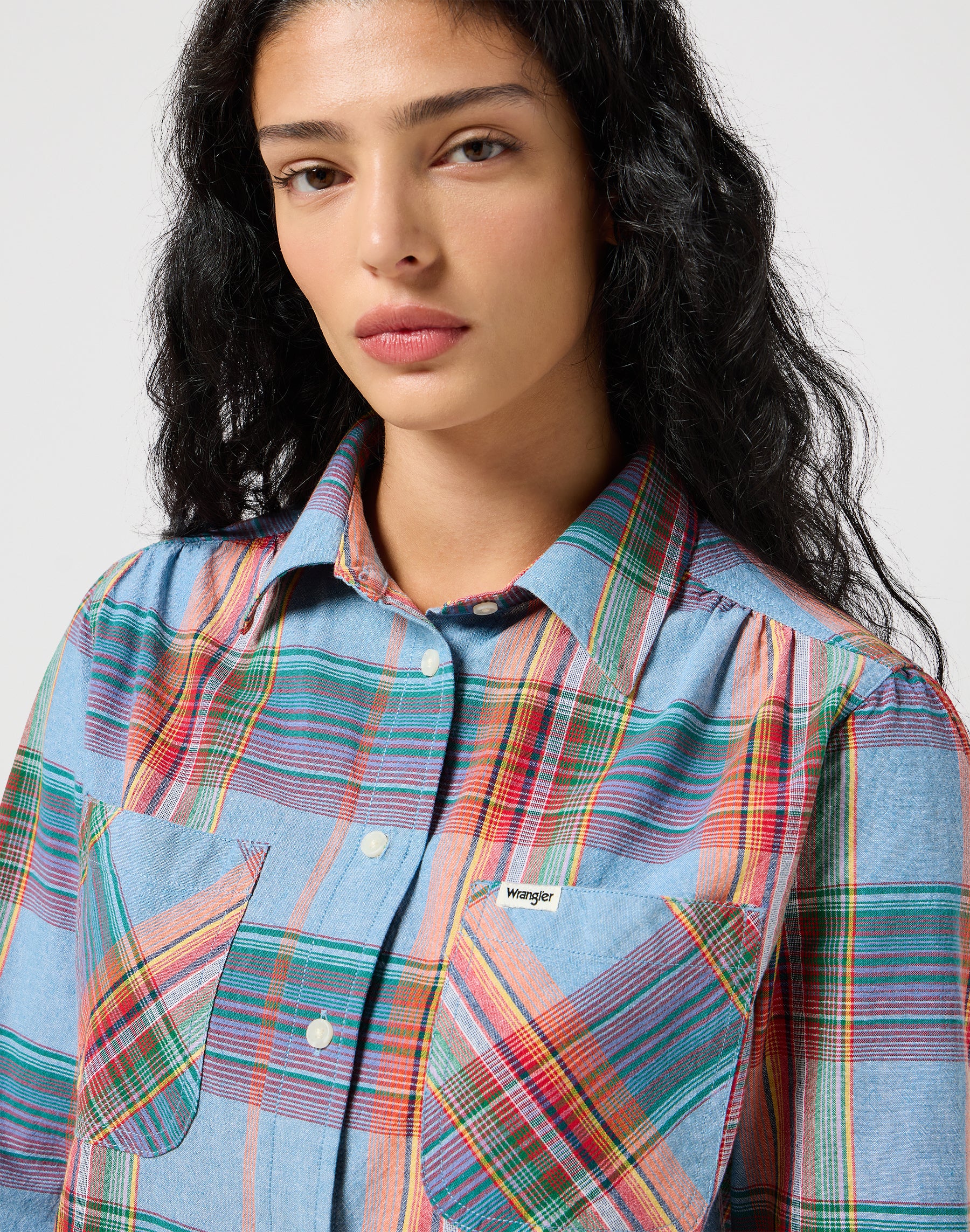 Femme Western Shirt in Indigo Chemises Wrangler   