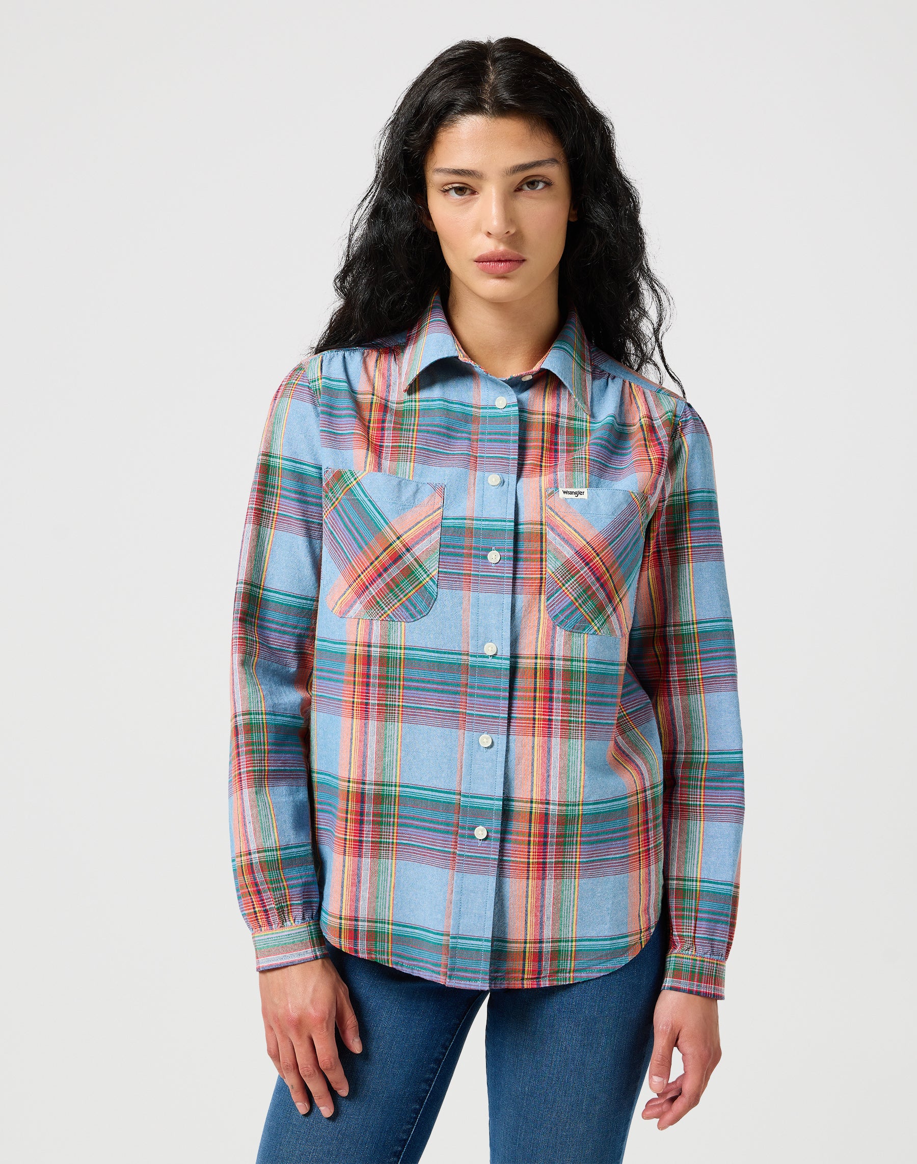 Femme Western Shirt in Indigo Chemises Wrangler   