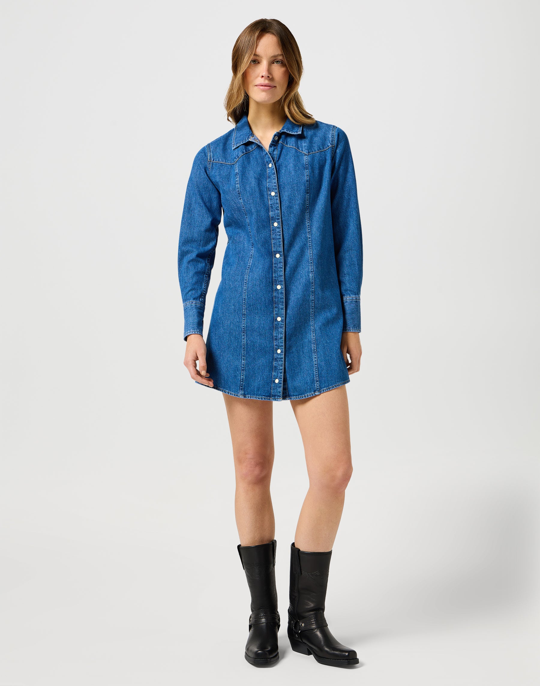 Reg Denim Dress in Petrified Robes Wrangler   