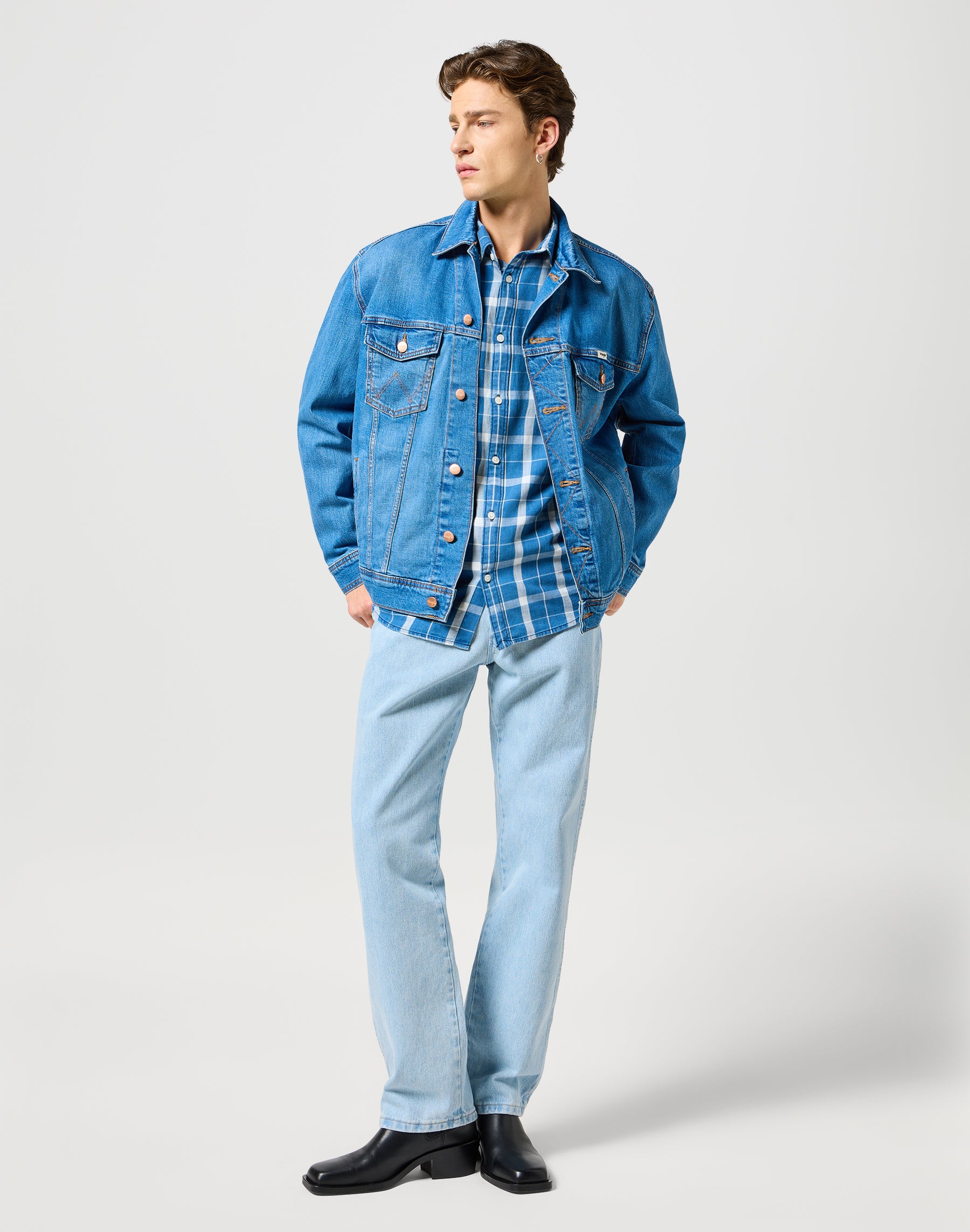 One Pocket Shirt in Blue Indigo Chemises Wrangler   