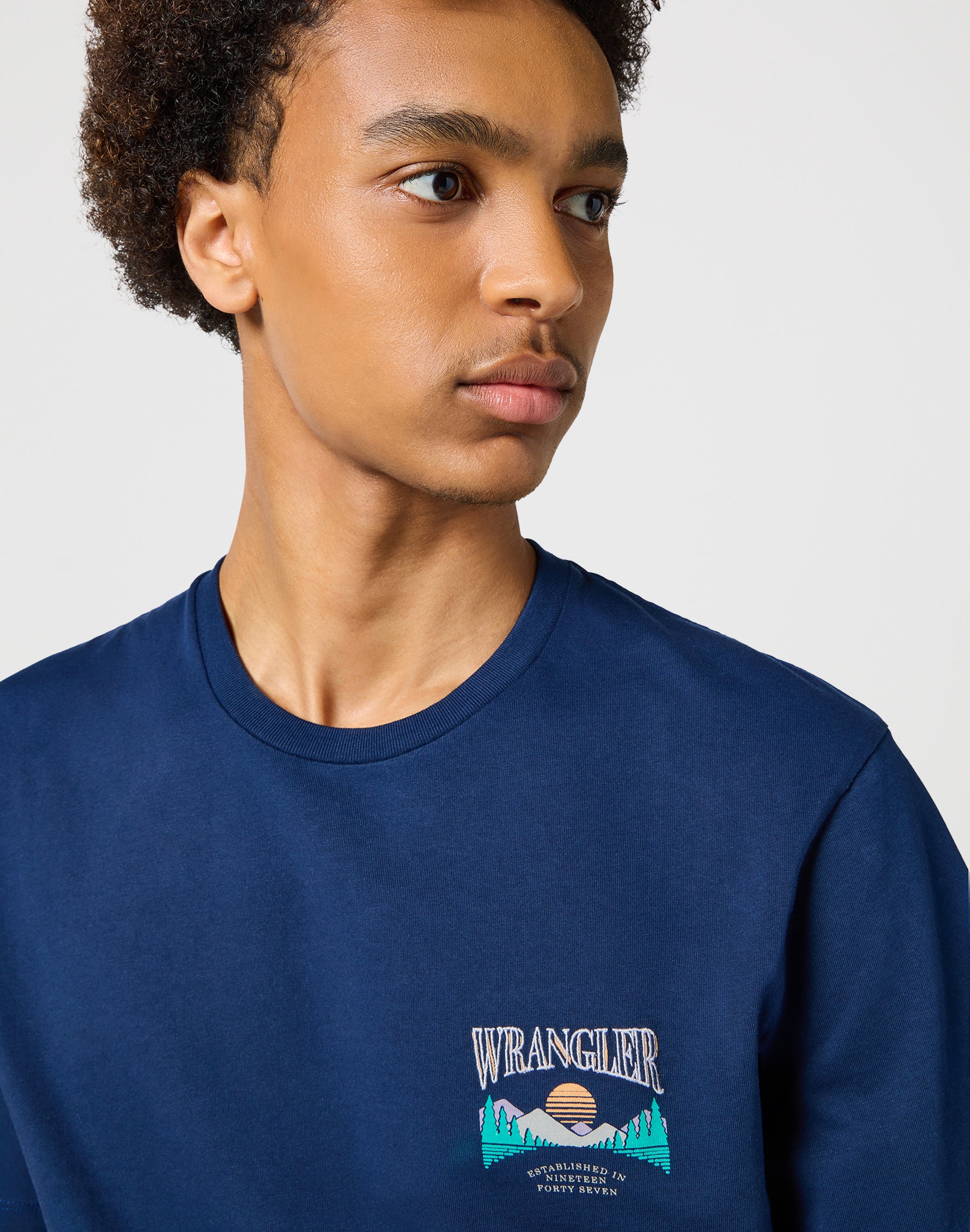 Graphic Tee in Navy T-shirts Wrangler   