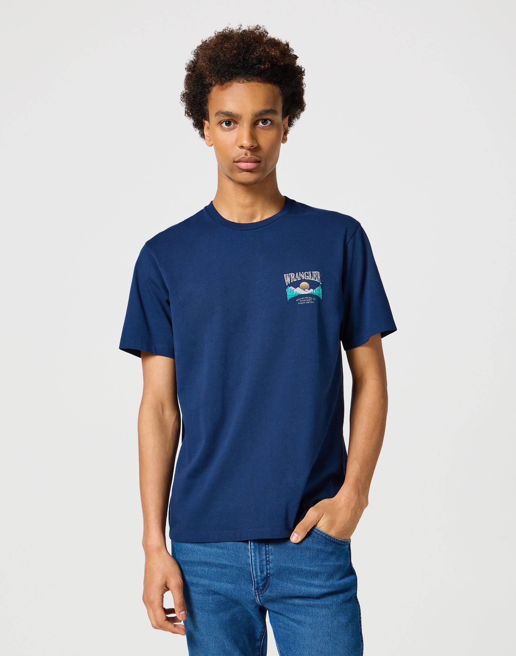 Graphic Tee in Navy T-shirts Wrangler   