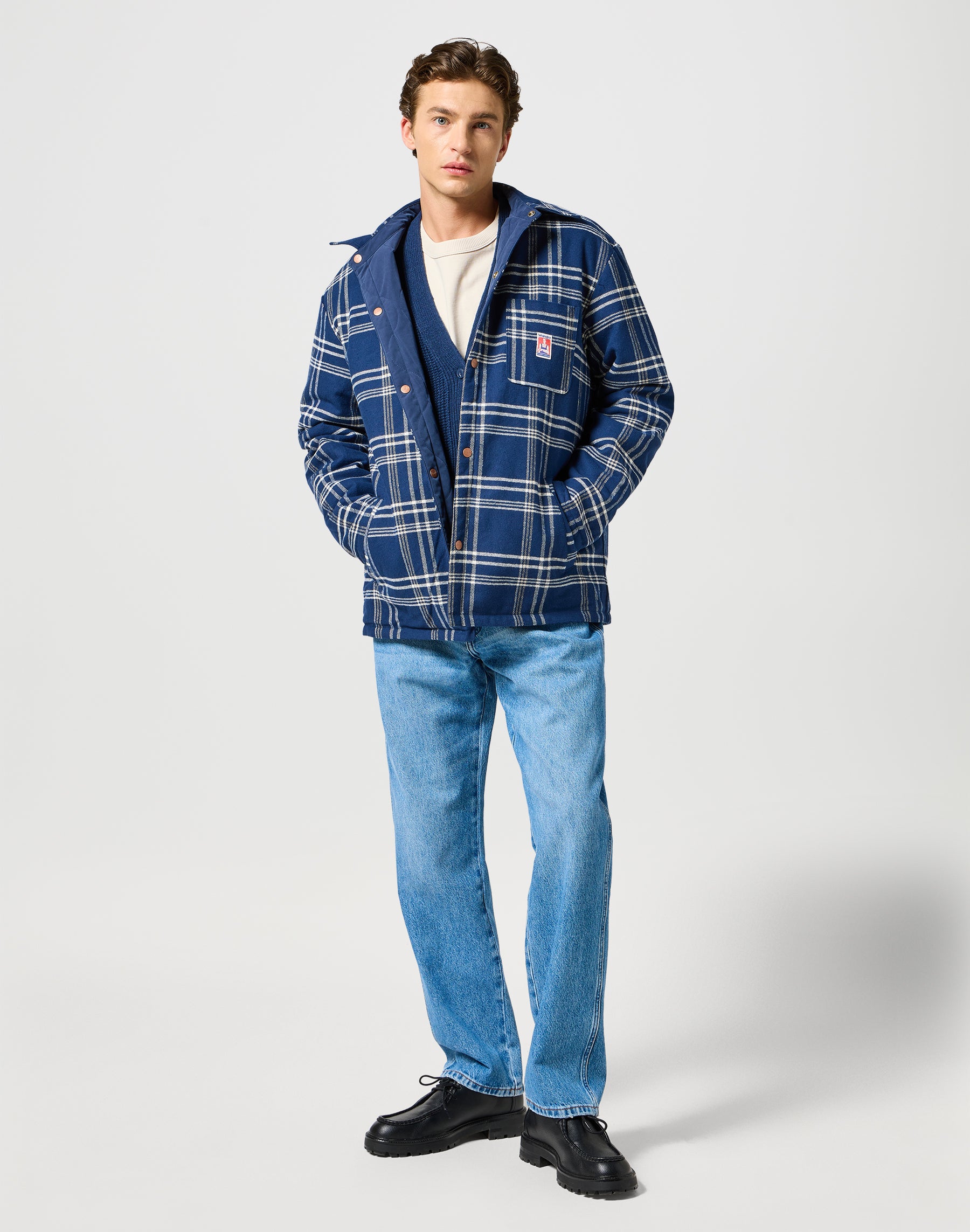 Casey Reversible Shaket in Navy Vestes Wrangler   