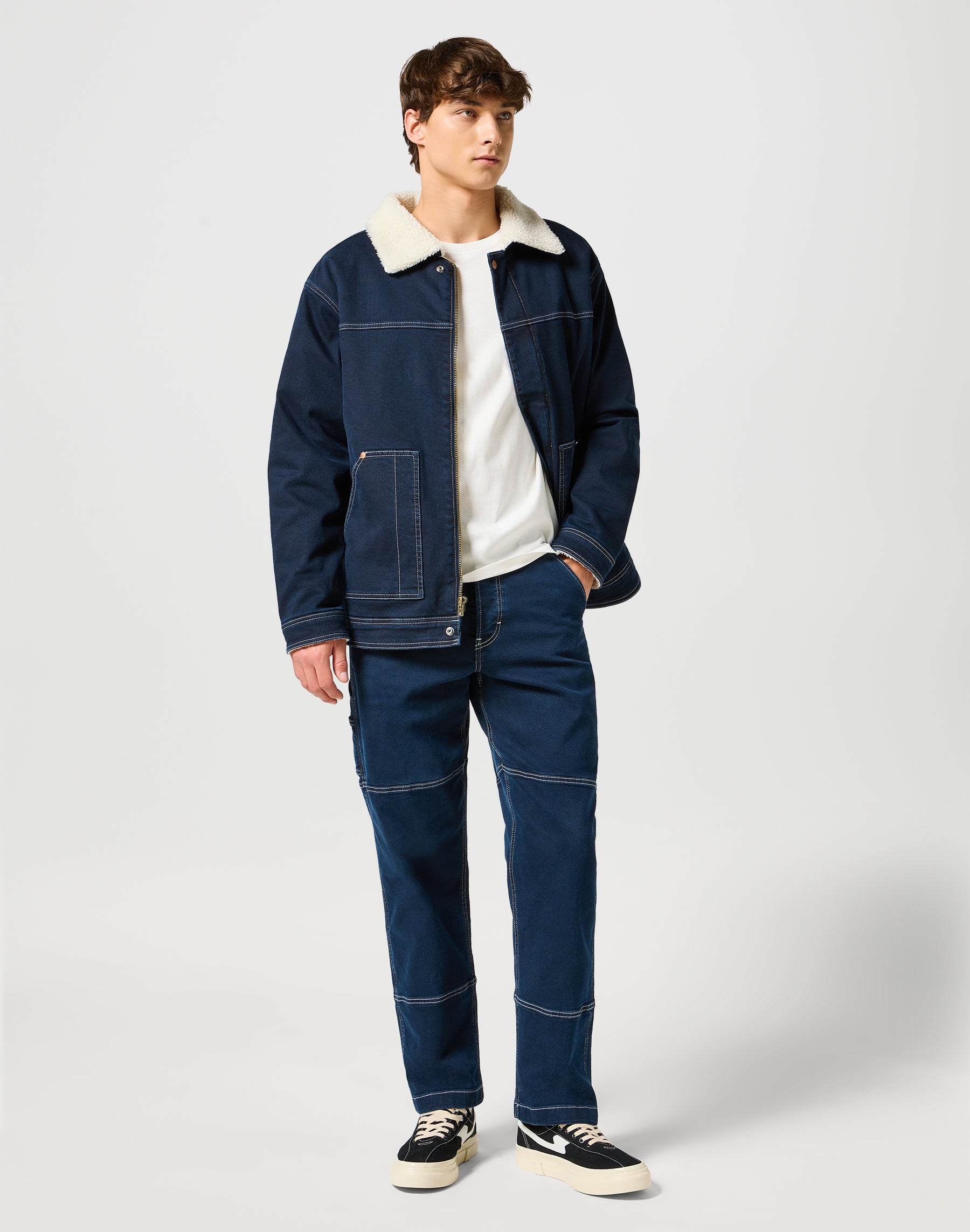 Casey Sherpa Jacket in Midnight Vestes Wrangler   