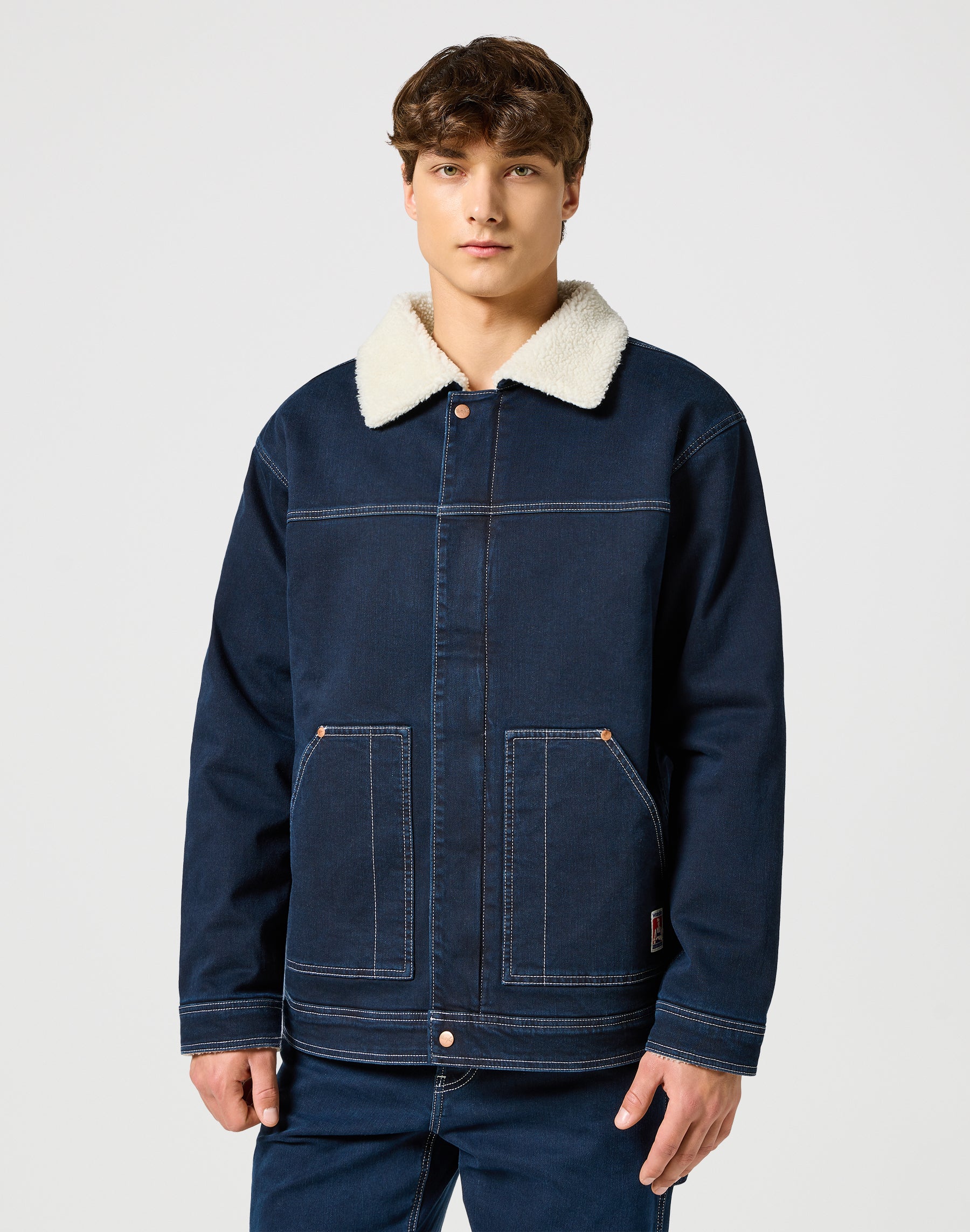 Casey Sherpa Jacket in Midnight Vestes Wrangler   