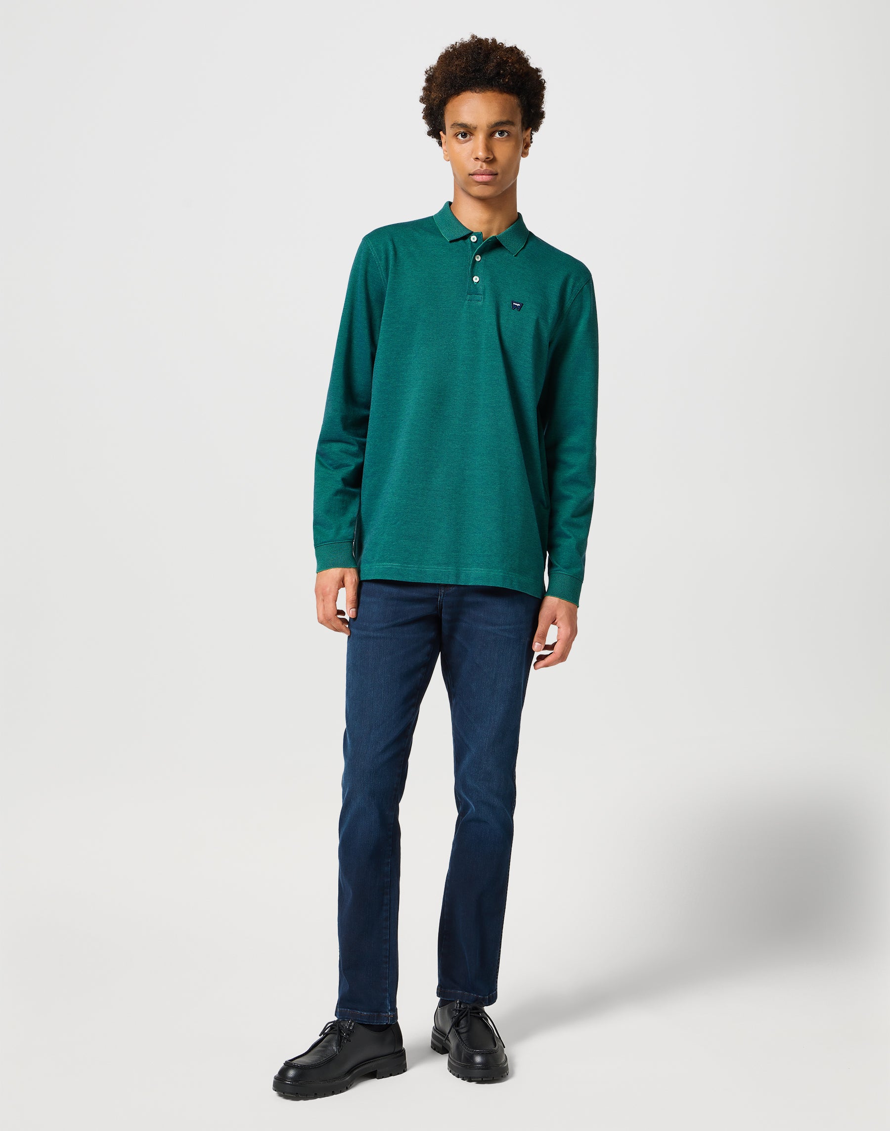 Manches longues Refined Polo in Verdant Green Polos Wrangler   