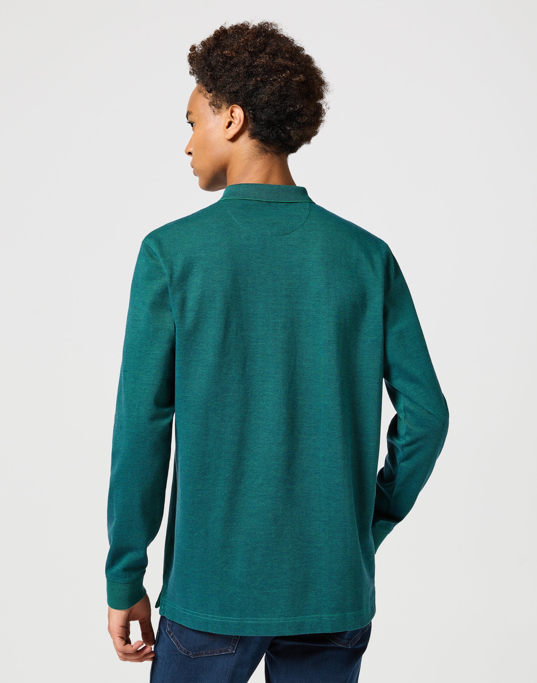 Manches longues Refined Polo in Verdant Green Polos Wrangler   