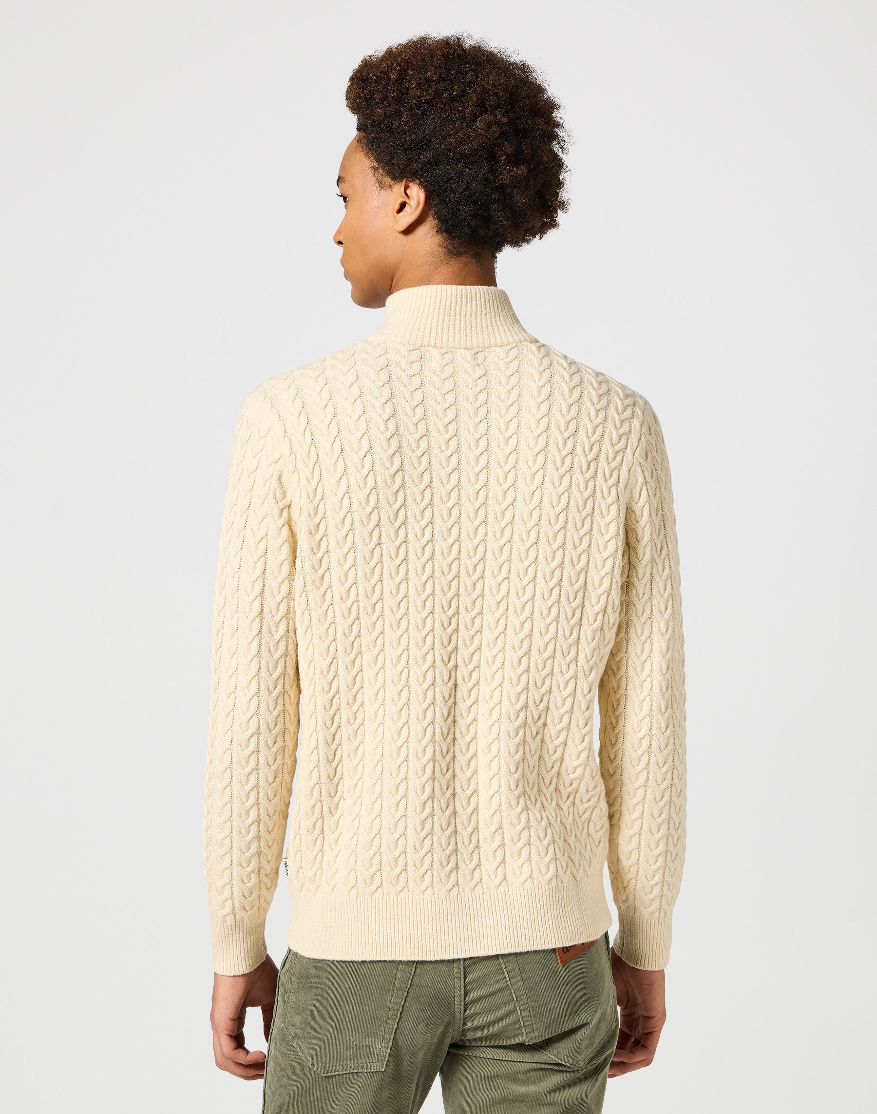 Half Zip Knit en écru Pull Wrangler   