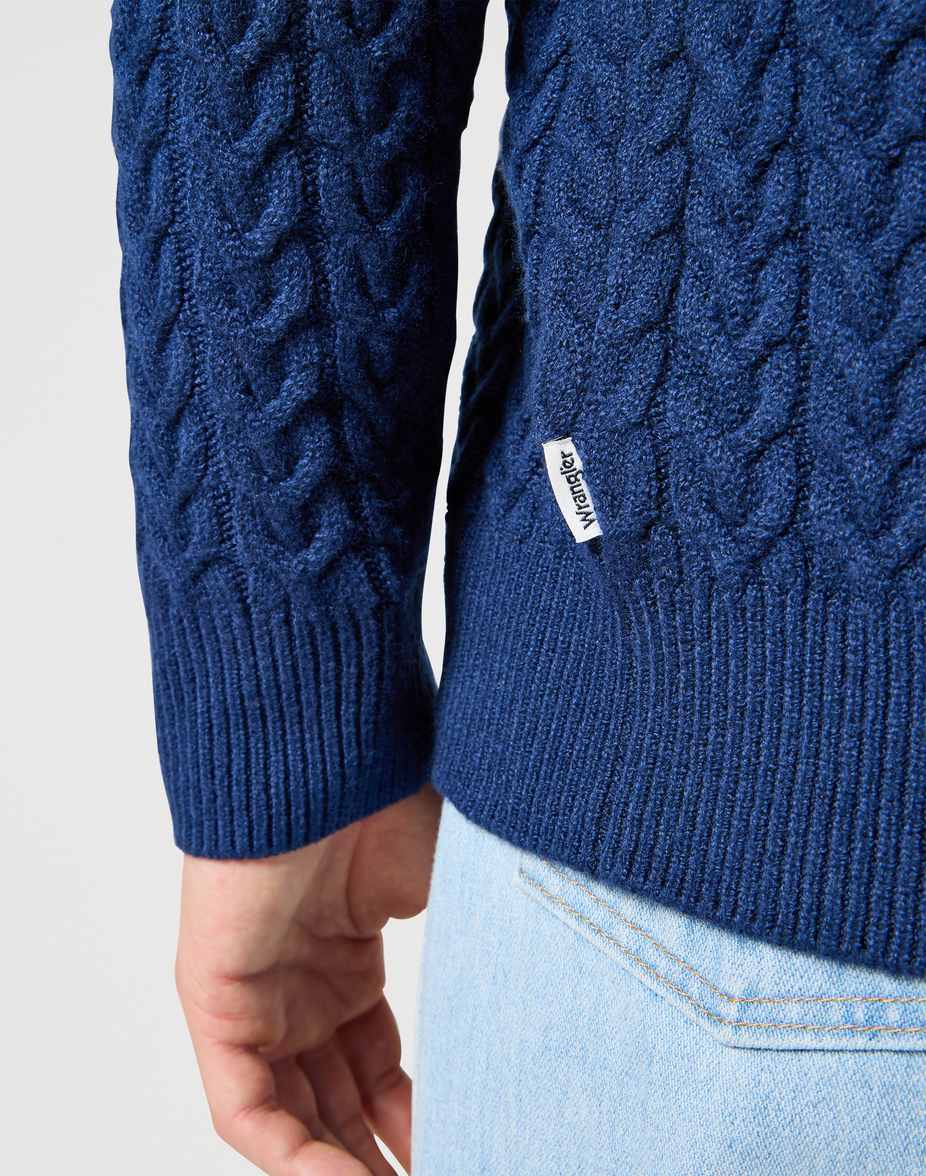 Half Zip Knit in Navy Pullover Wrangler   