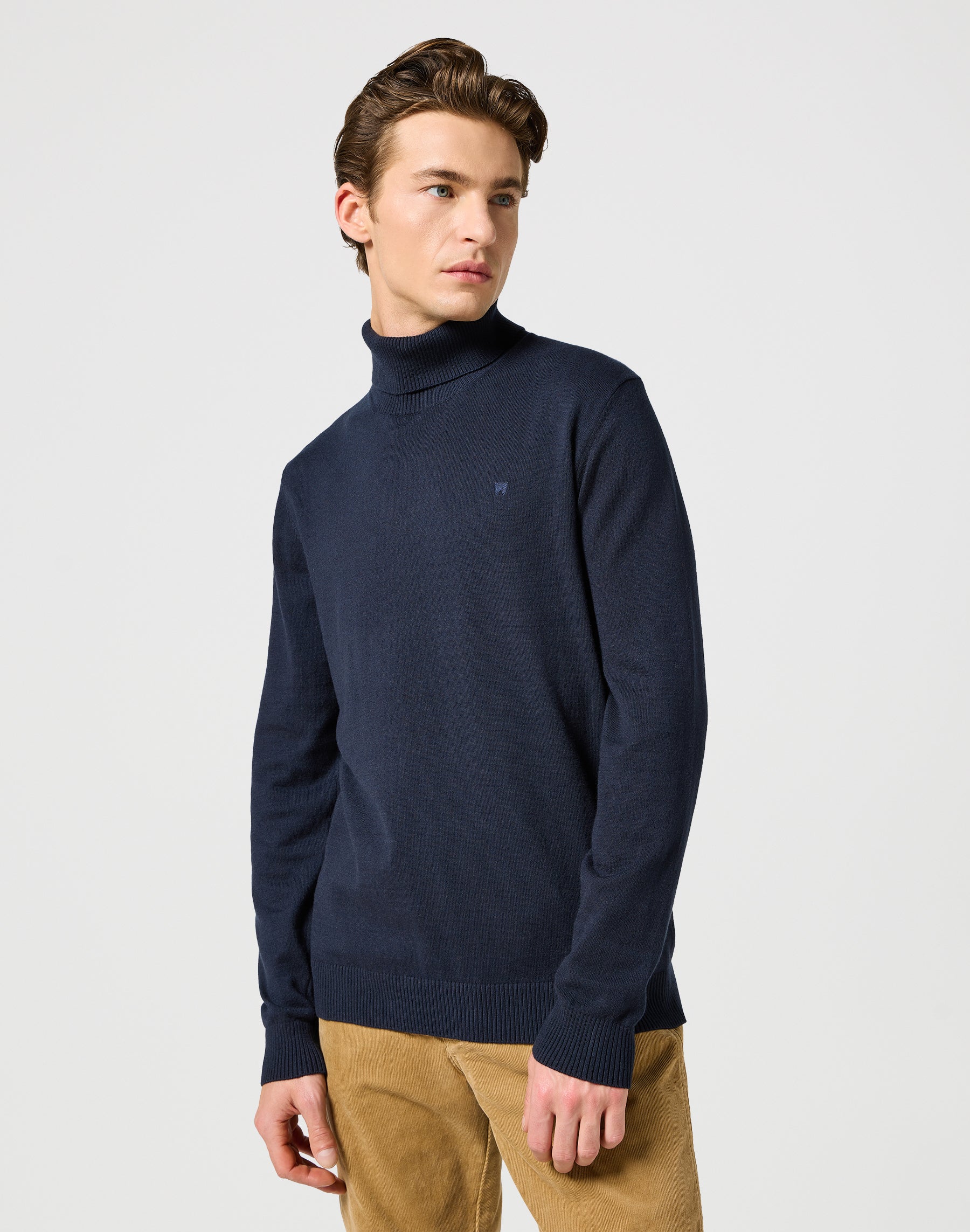 Turtleneck en bleu marine foncé Pull Wrangler   