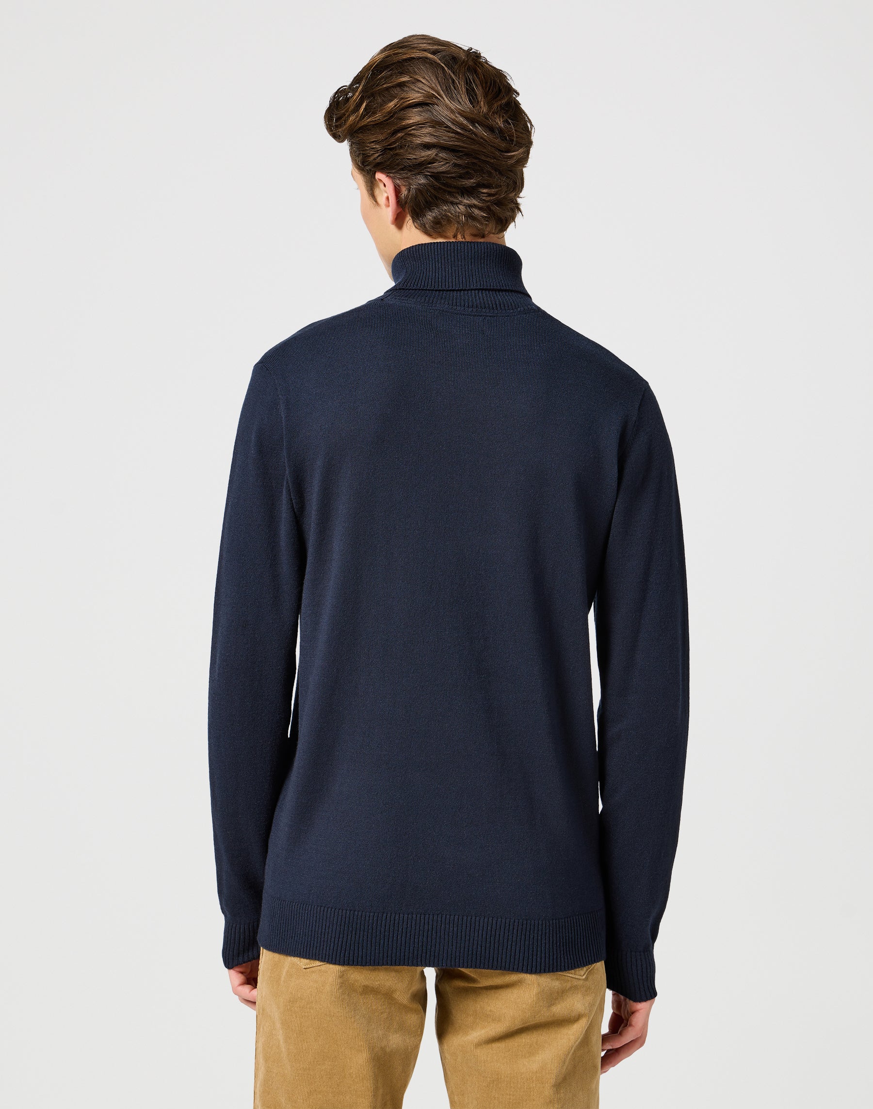 Turtleneck en bleu marine foncé Pull Wrangler   