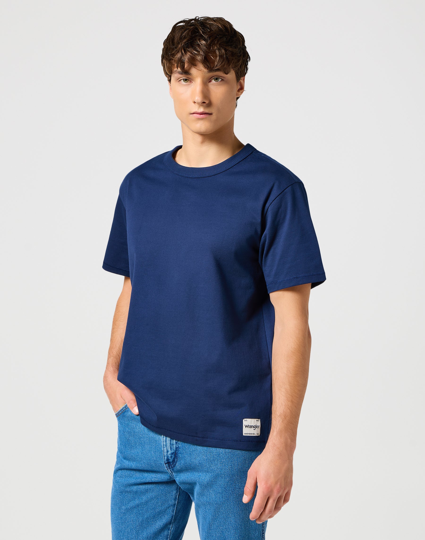 Tee shortleeves Solid in Navy T-shirts Wrangler   