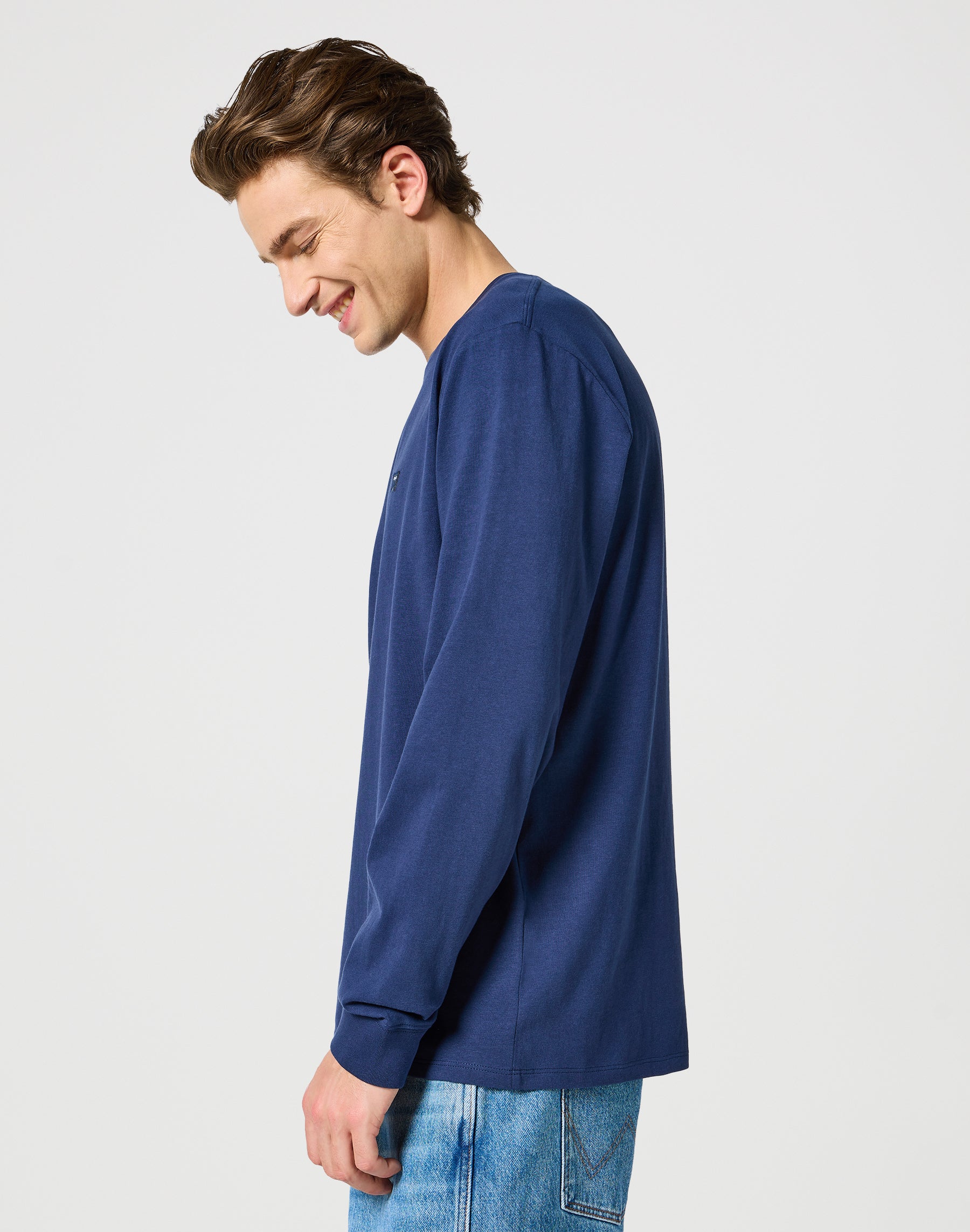 T-shirts manches longues Sign Off Tee in Navy T-shirts Wrangler   