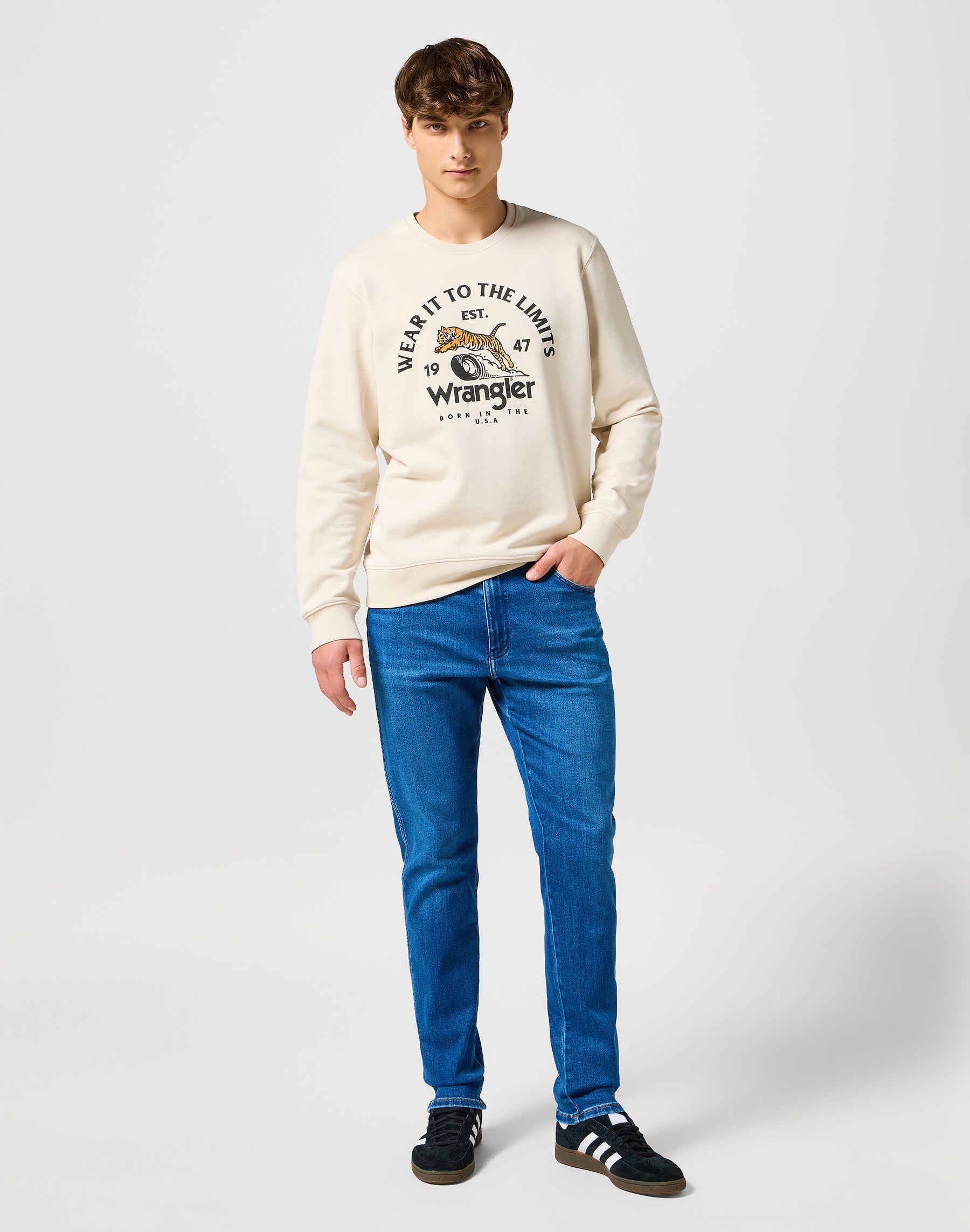 Sweatshirt ras du cou vintage blanc Sweatshirts Wrangler   