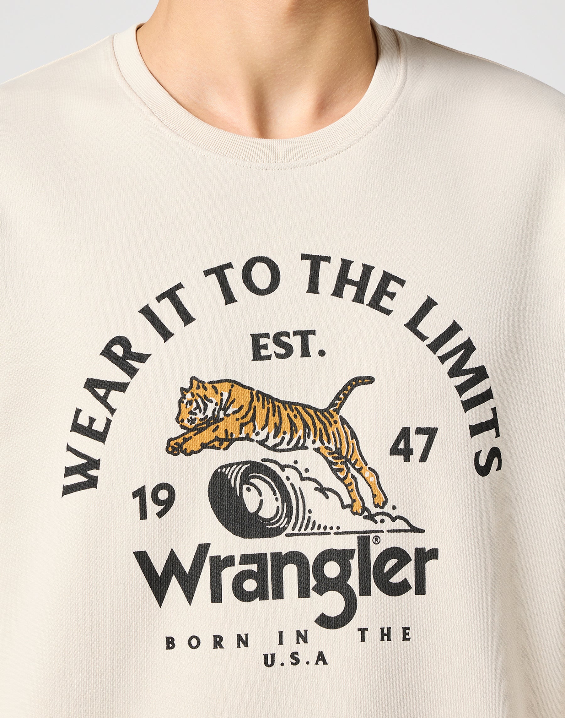 Sweatshirt ras du cou vintage blanc Sweatshirts Wrangler   