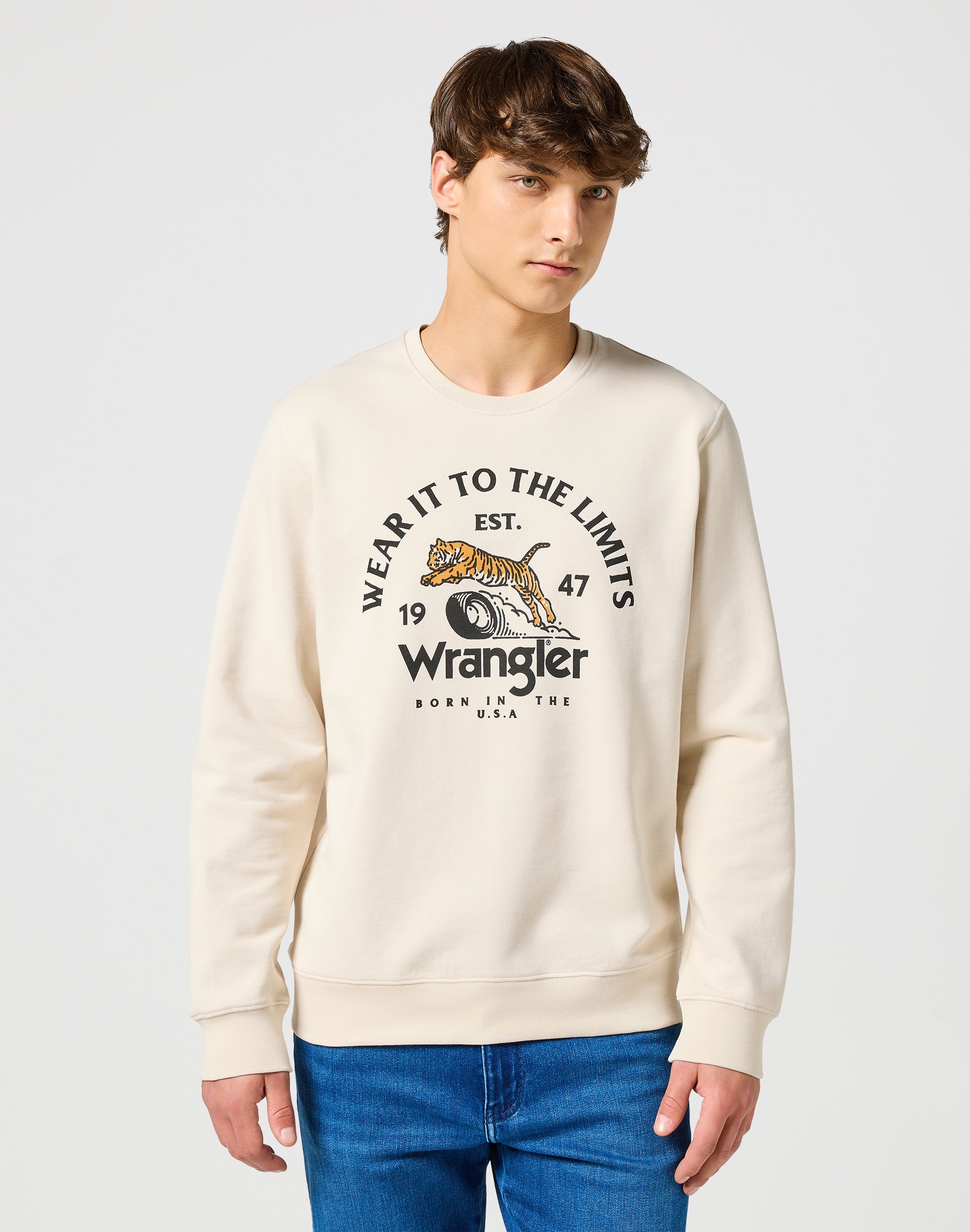 Sweatshirt ras du cou vintage blanc Sweatshirts Wrangler   