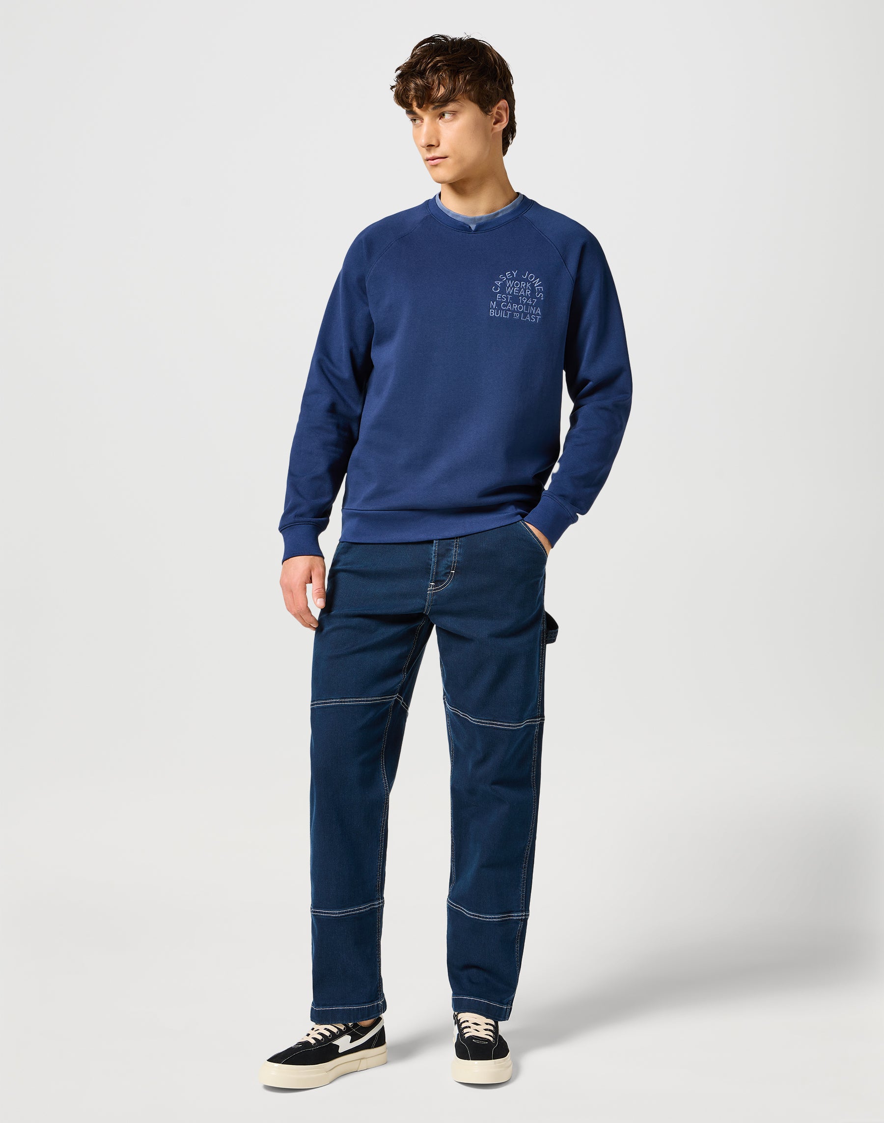 Casey Jones Sweatshirt en bleu marine Sweatshirts Wrangler   