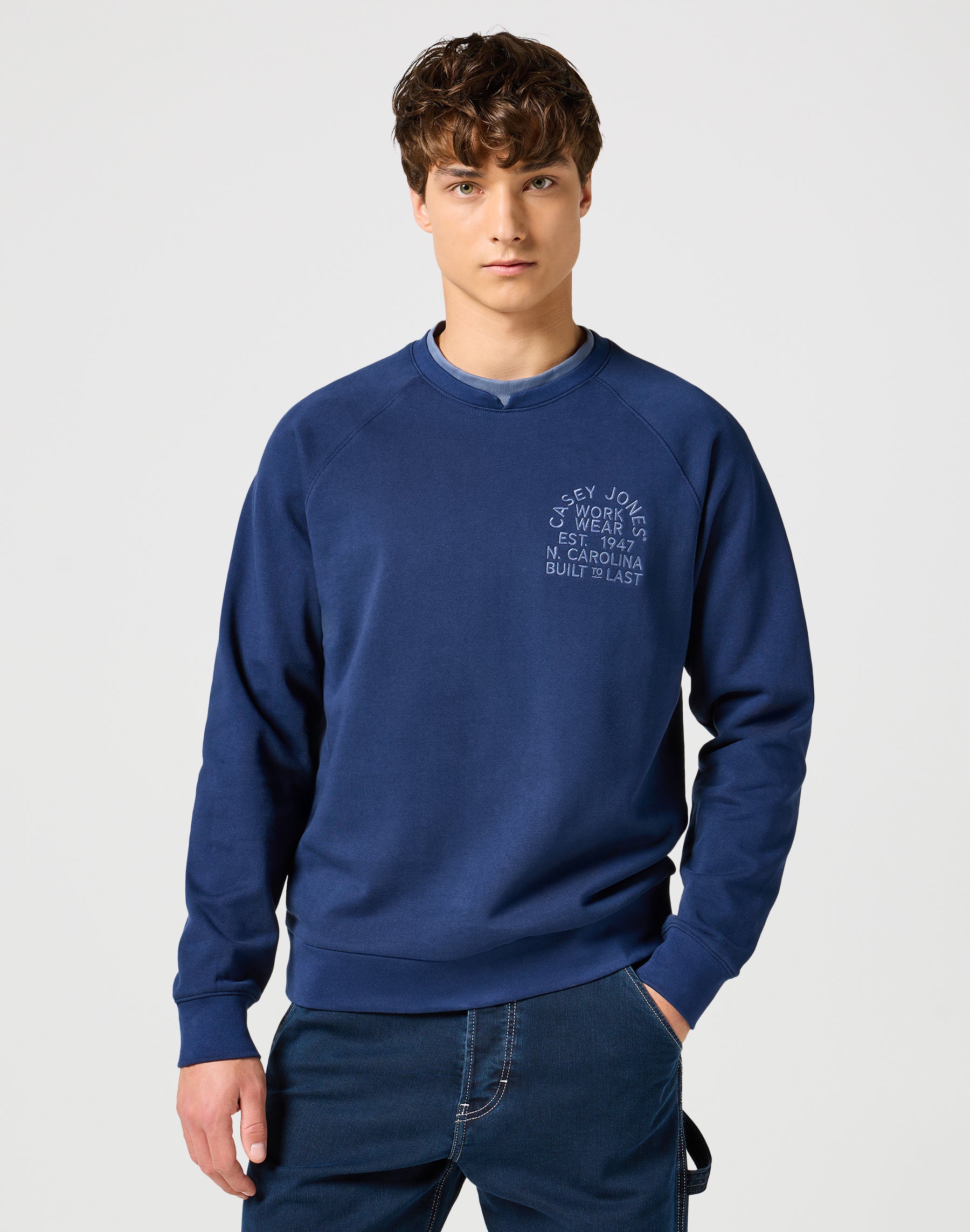 Casey Jones Sweatshirt en bleu marine Sweatshirts Wrangler   