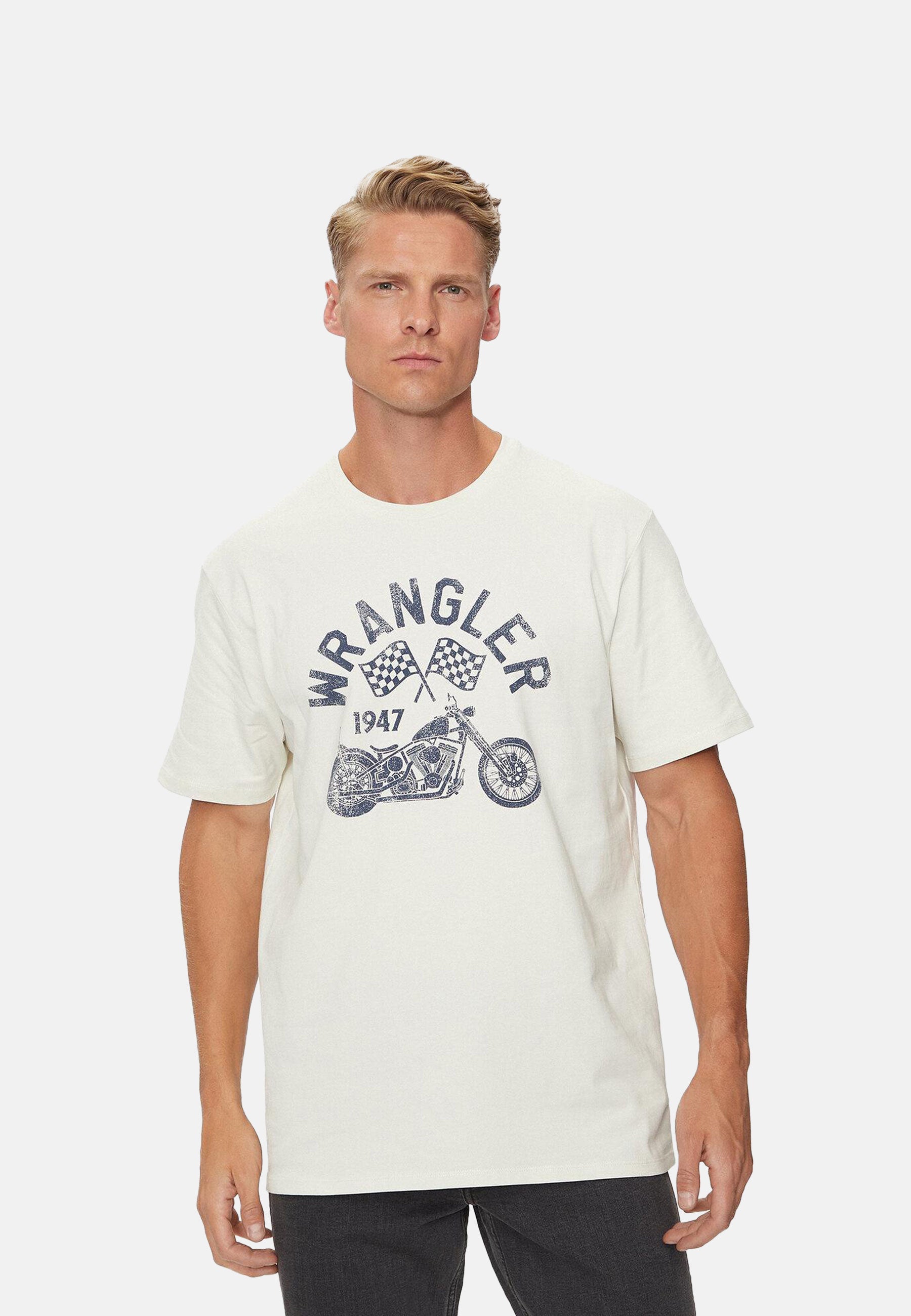 Americana Tee in Vintage White T-shirts Wrangler   