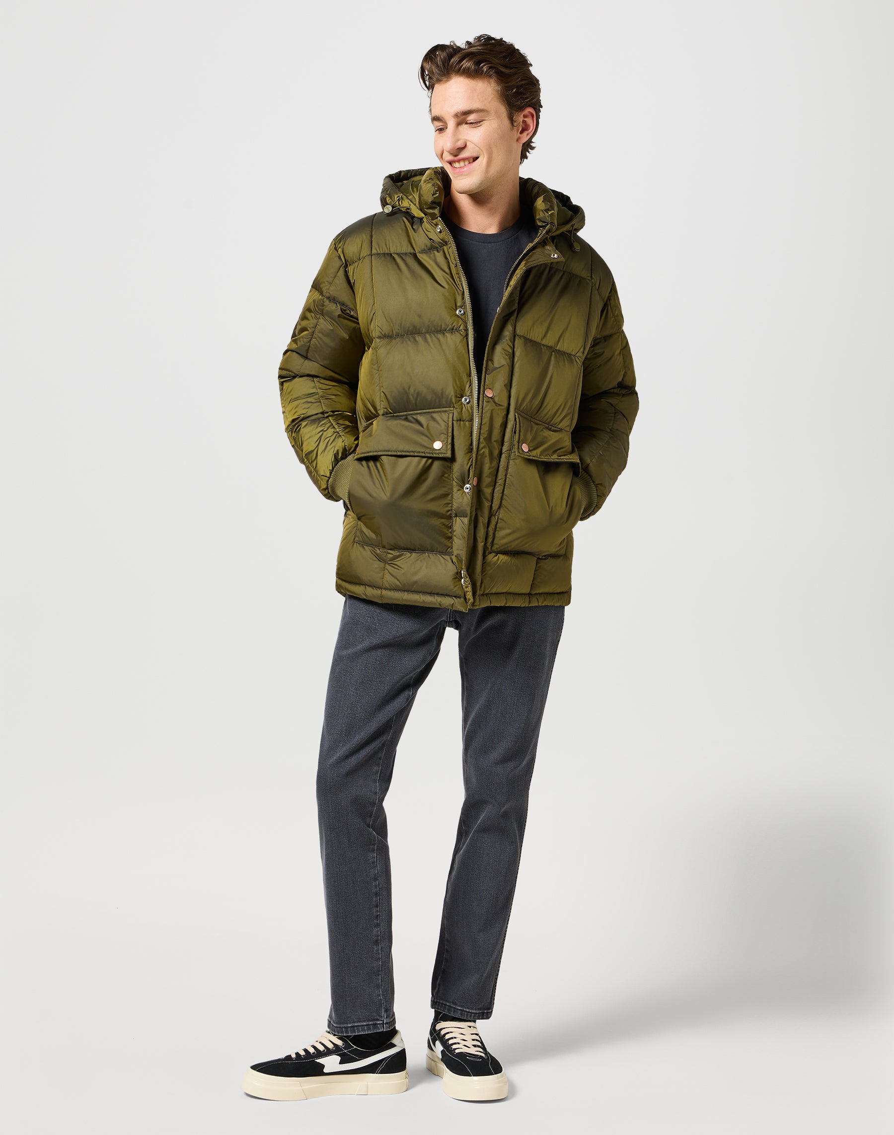 Parka Jacket in Ivy Green Vestes Wrangler   