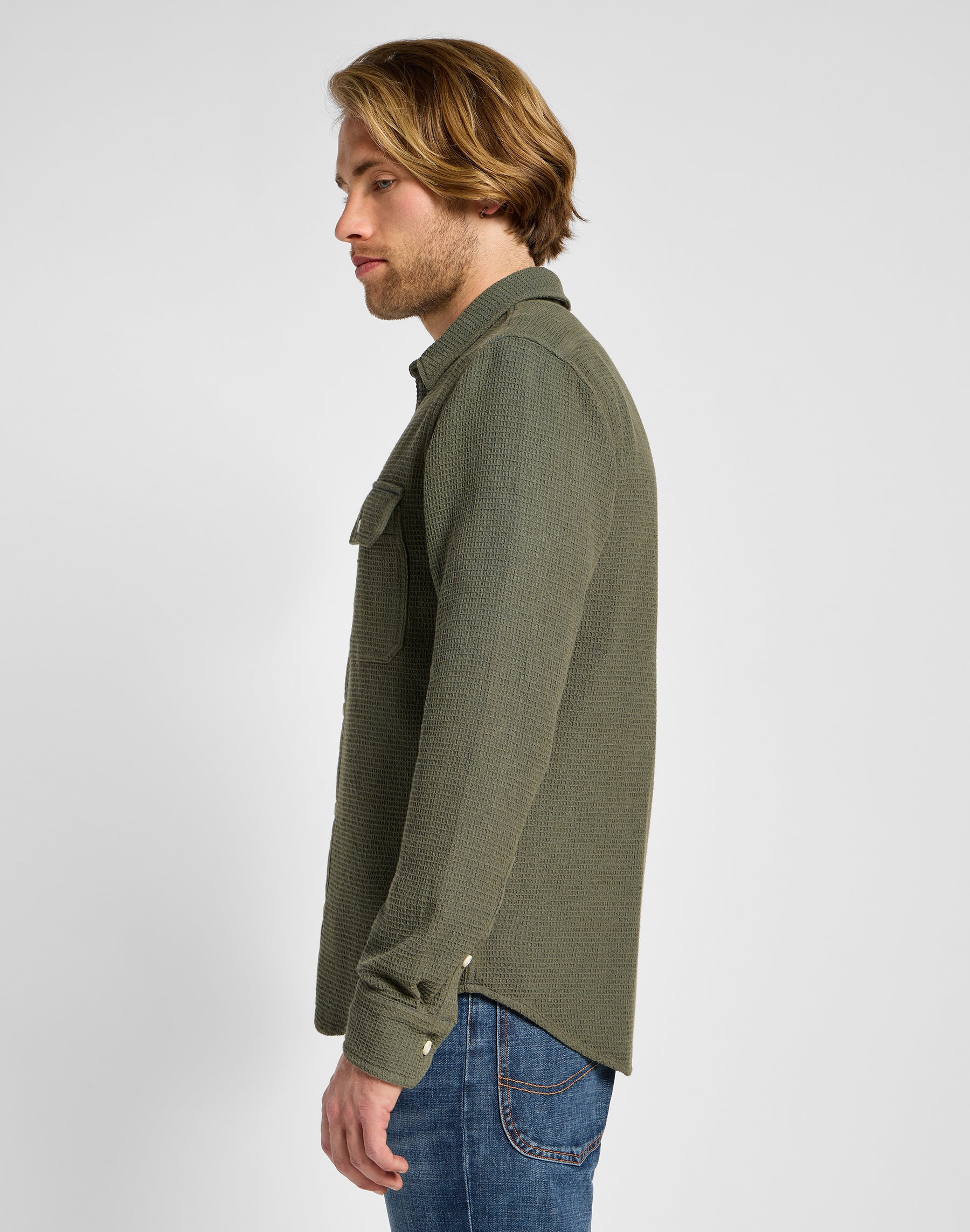 Utility Shirt in Mercantile Green Chemises Lee   