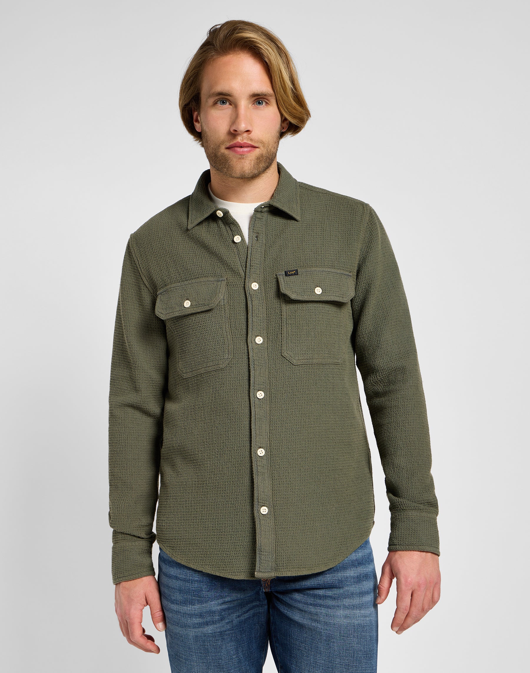 Utility Shirt in Mercantile Green Chemises Lee   