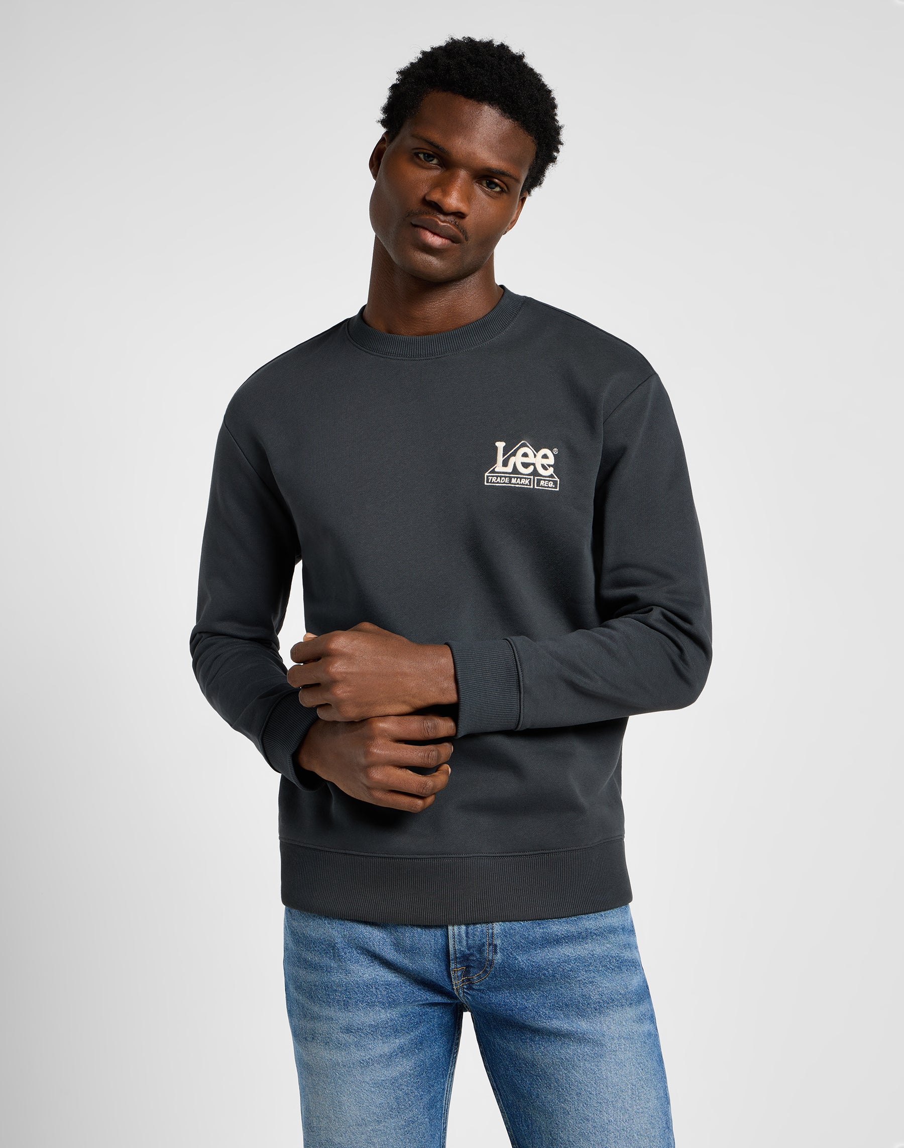 Sweat-shirt ras du cou Seasonal en noir délavé Sweatshirts Lee   