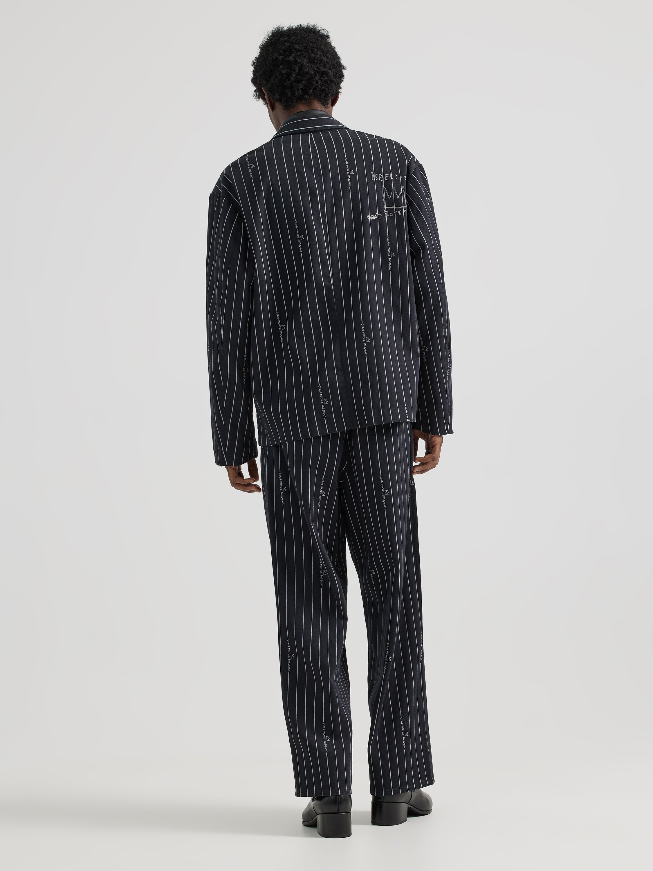 JMB Striped Blazer in Black Vestes Lee   