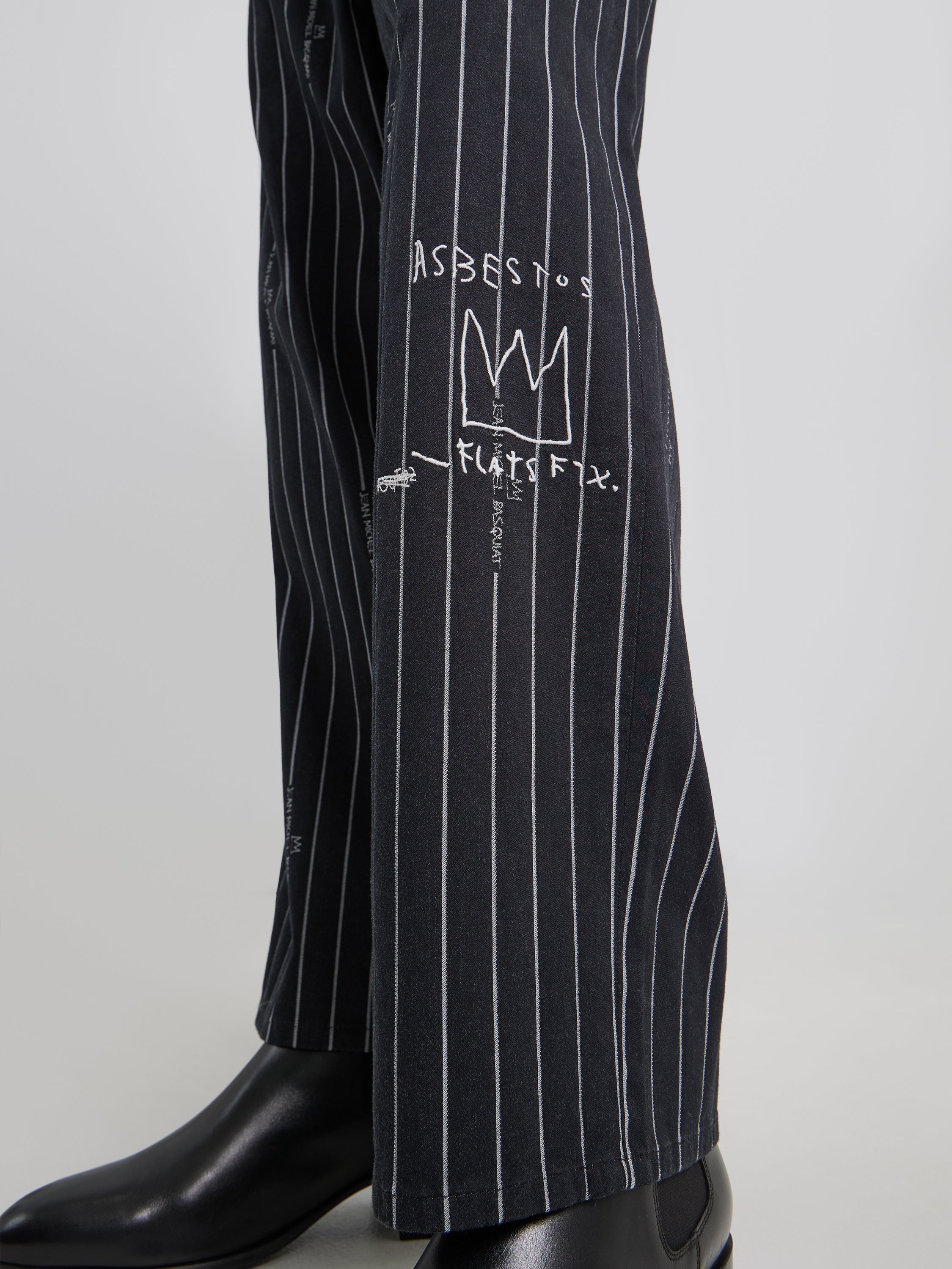 JMB Striped Pantalon en Noir Lee   