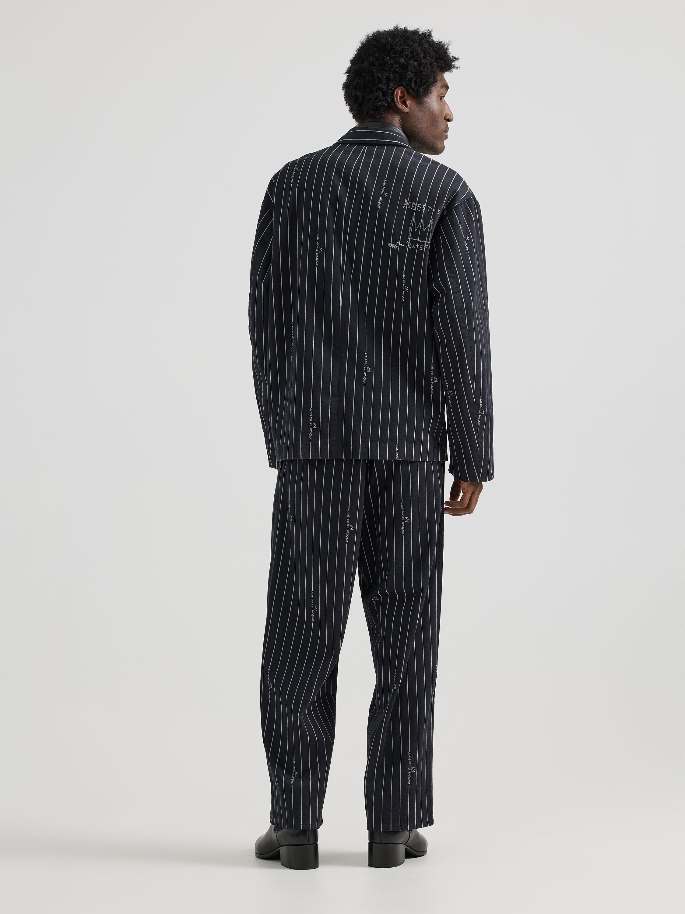 JMB Striped Pantalon en Noir Lee   