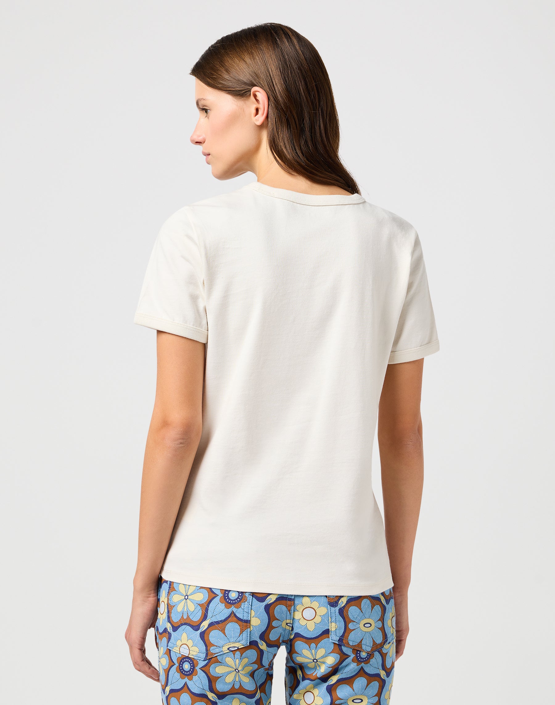 Tee Ringer en blanc vintage T-shirts Wrangler