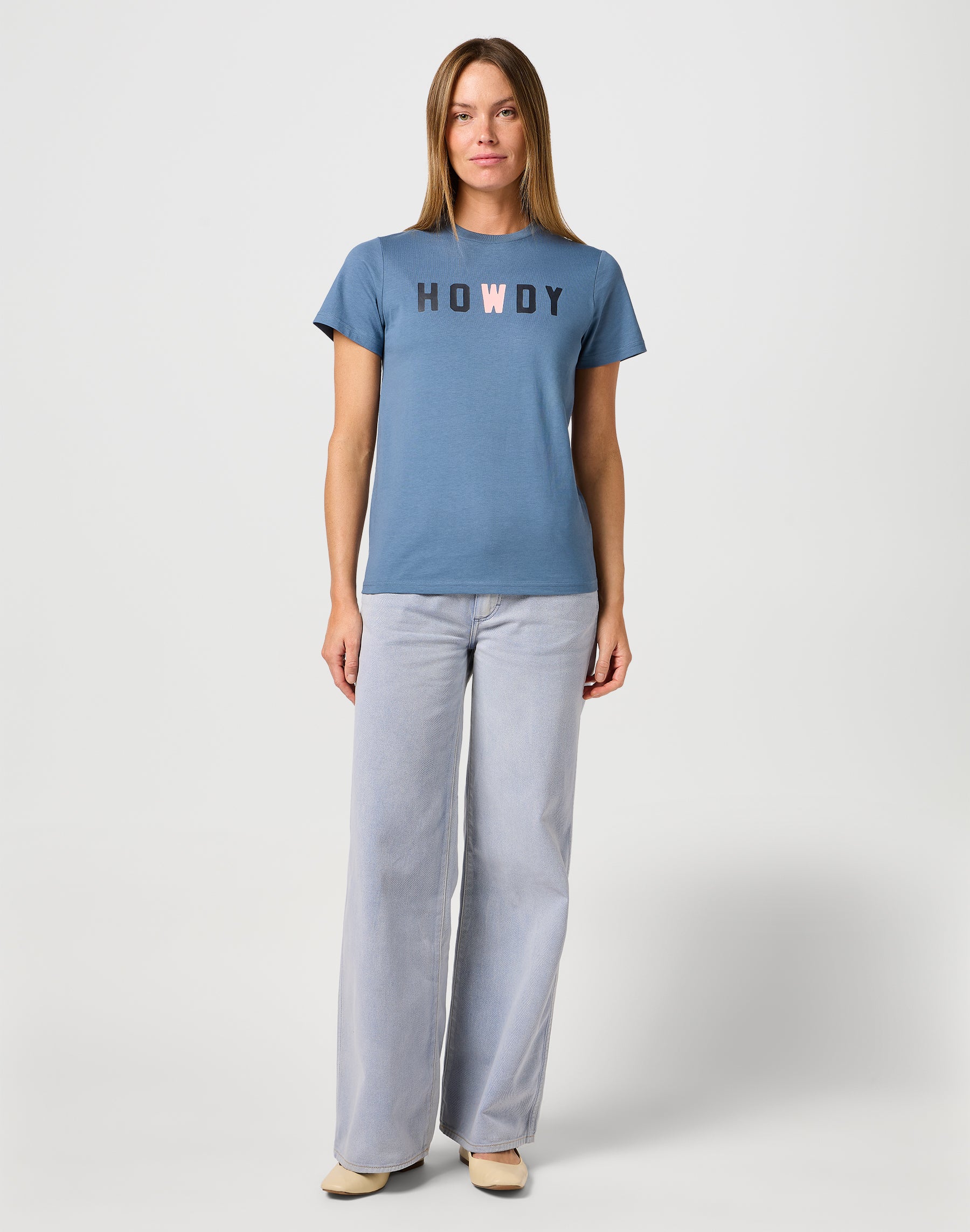Graphic Tee in Dusty Blue T-shirts Wrangler
