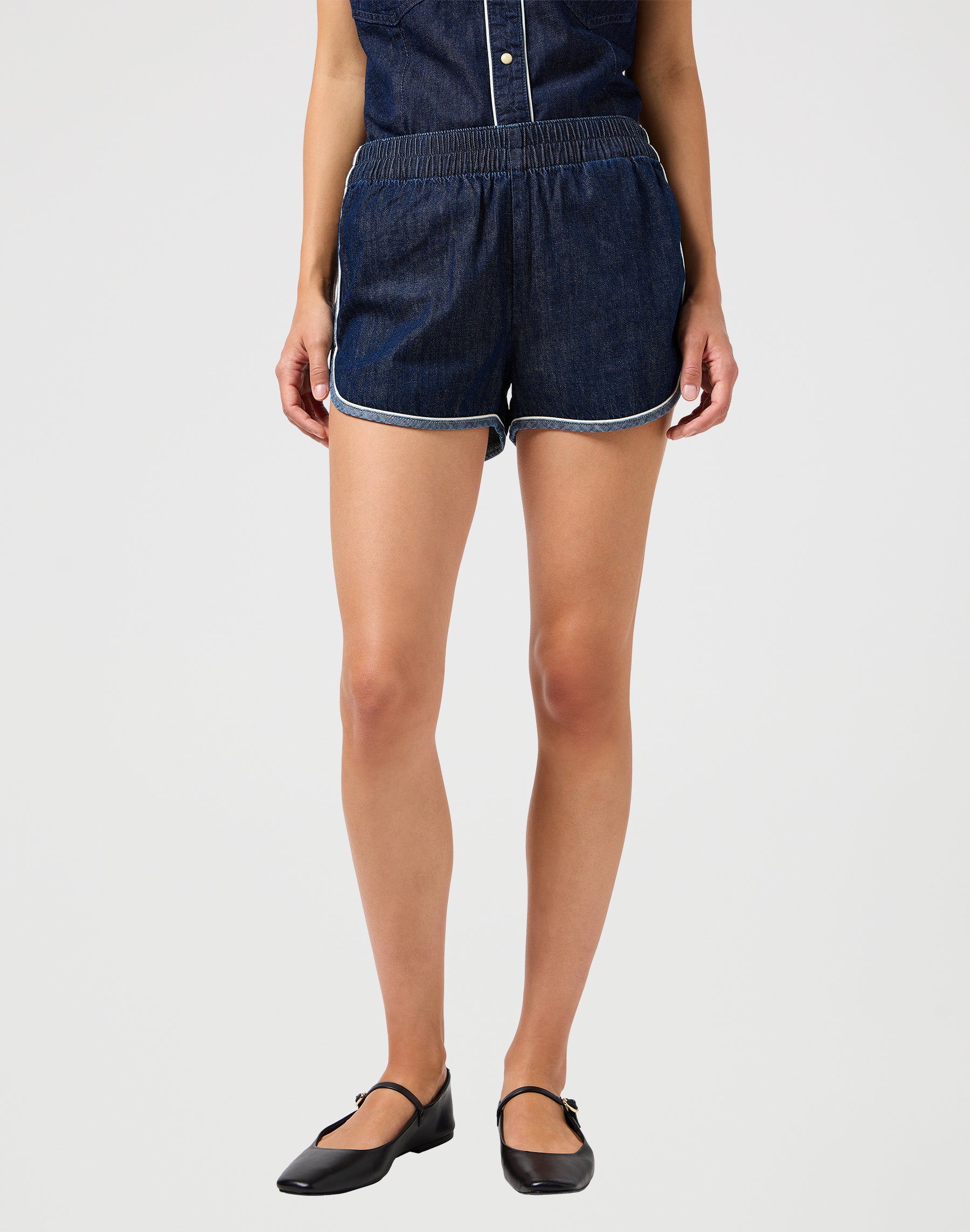 Short Piped en jean Saddle Wrangler