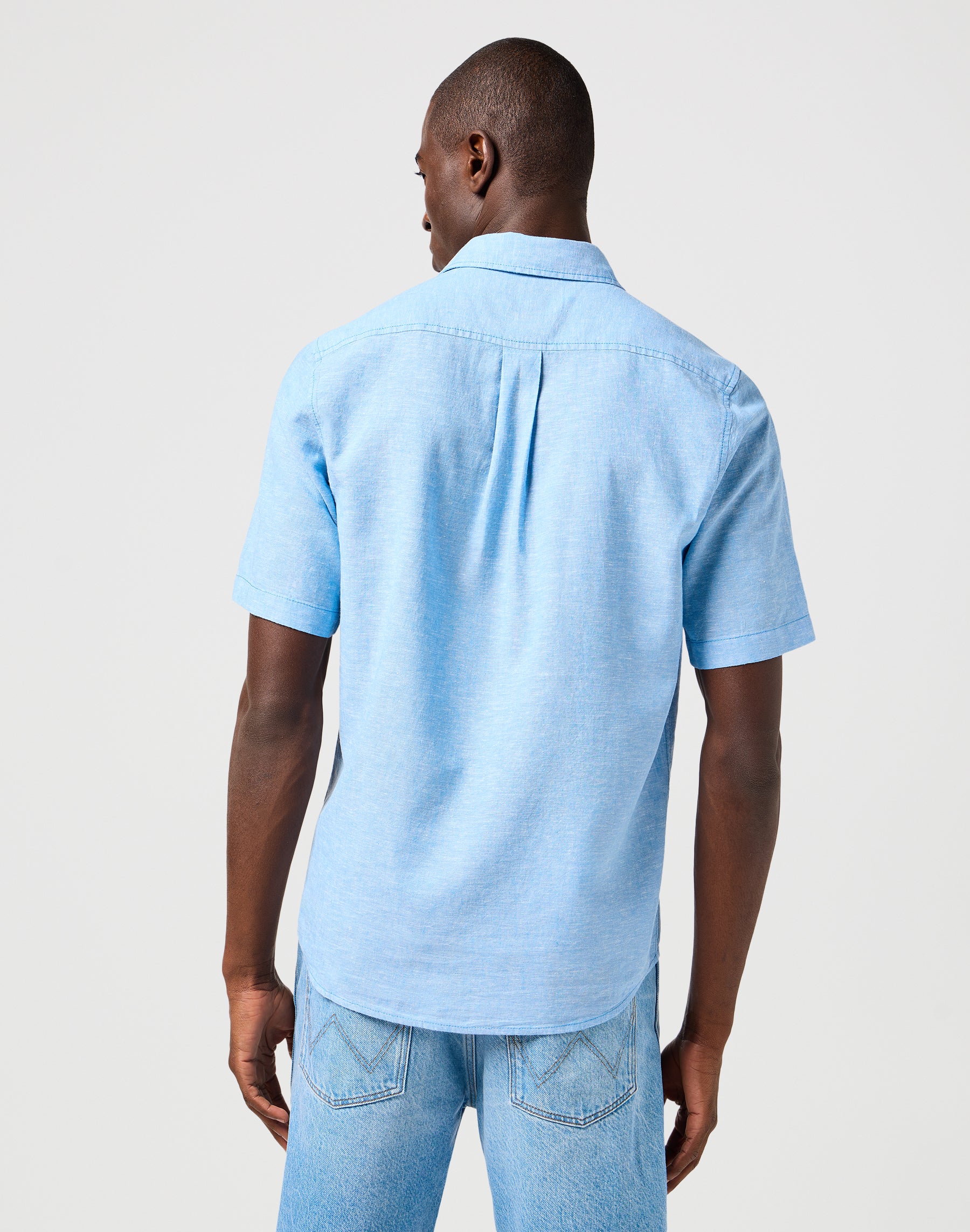 Ss 1 Pkt Shirt in Pacific Blue Chemises Wrangler