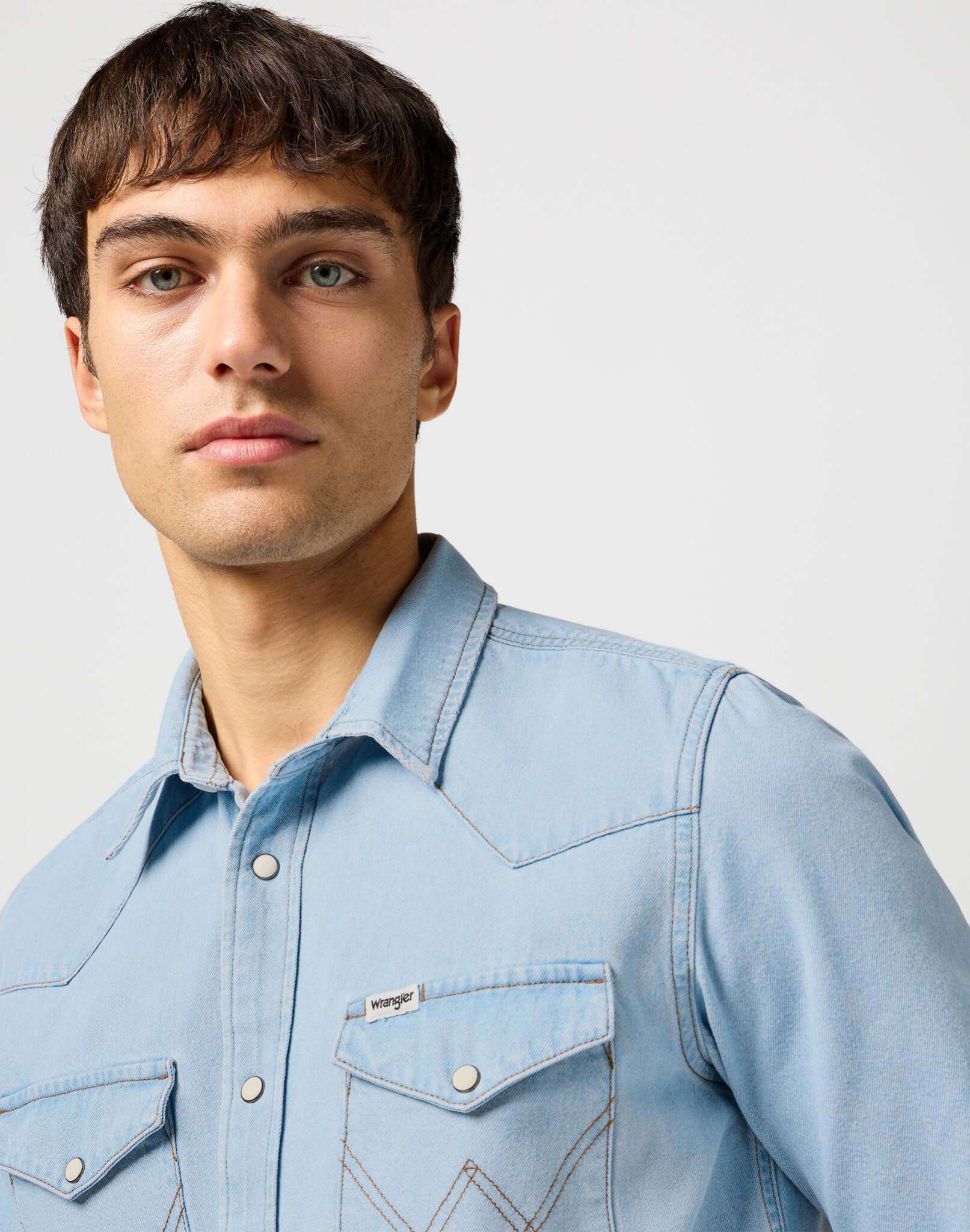 Ss Western Shirt in Authentic Tint Chemises Wrangler