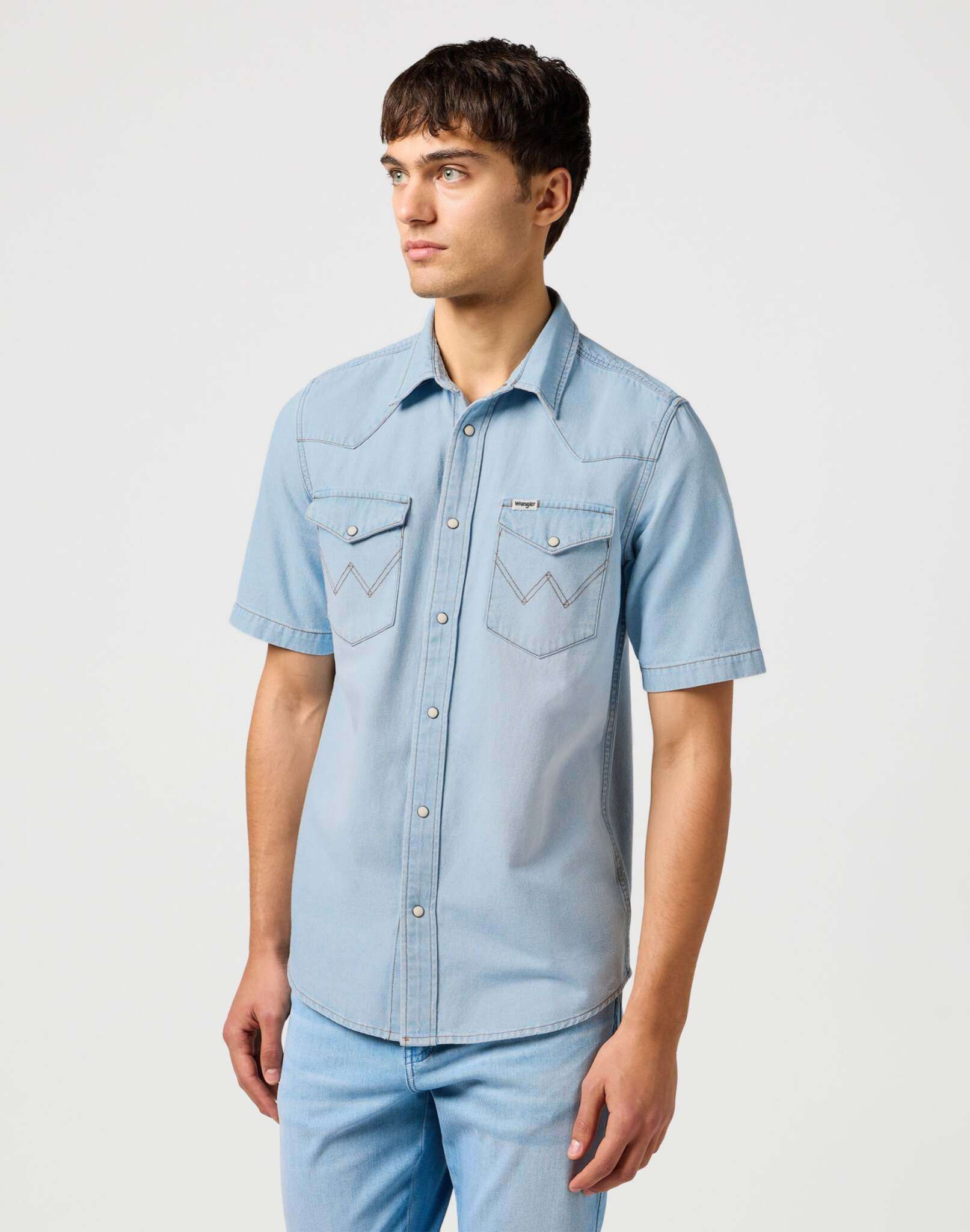 Ss Western Shirt in Authentic Tint Chemises Wrangler