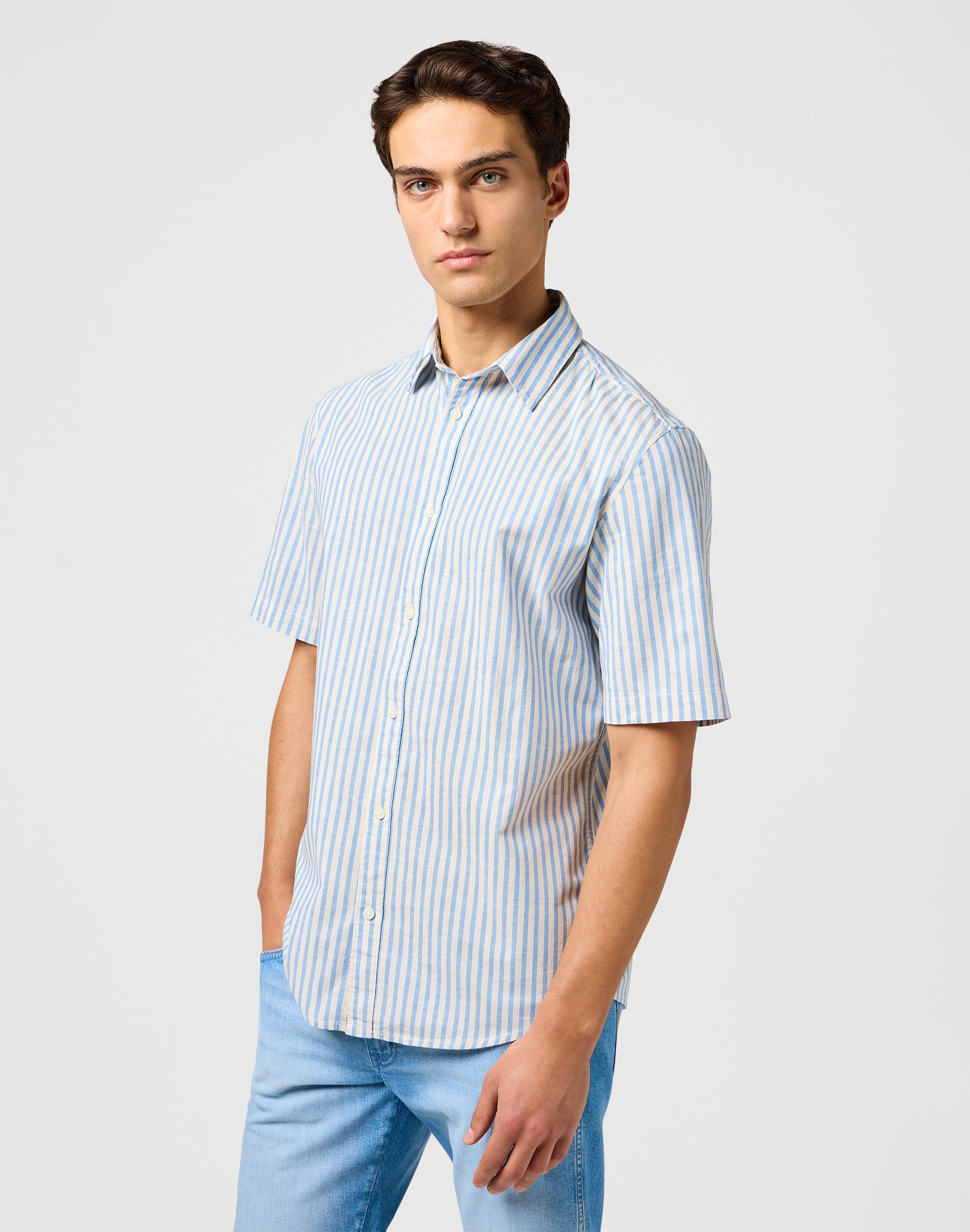 Ss Shirt in Pacific Stripe Chemises Wrangler